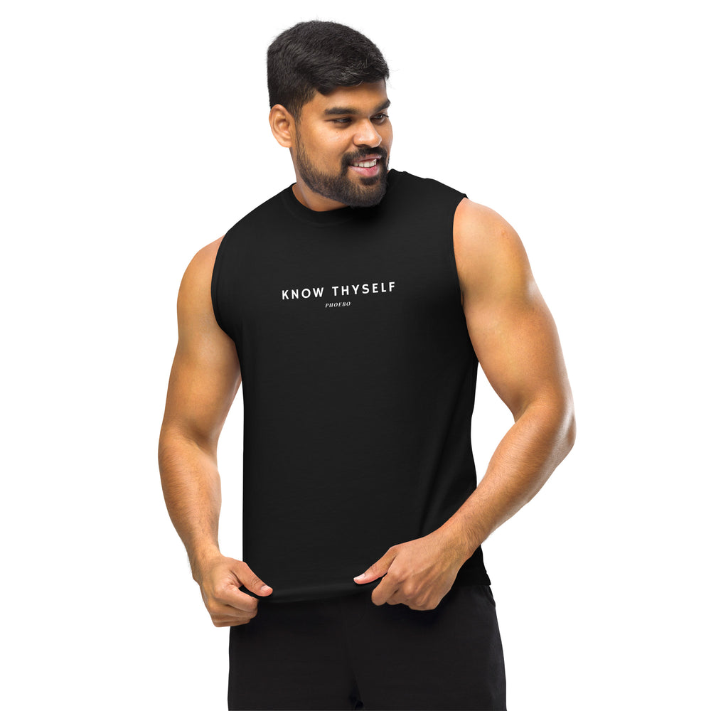 
                  
                    Unisex Know Thyself Muscle Shirt | Inspirational Print
                  
                