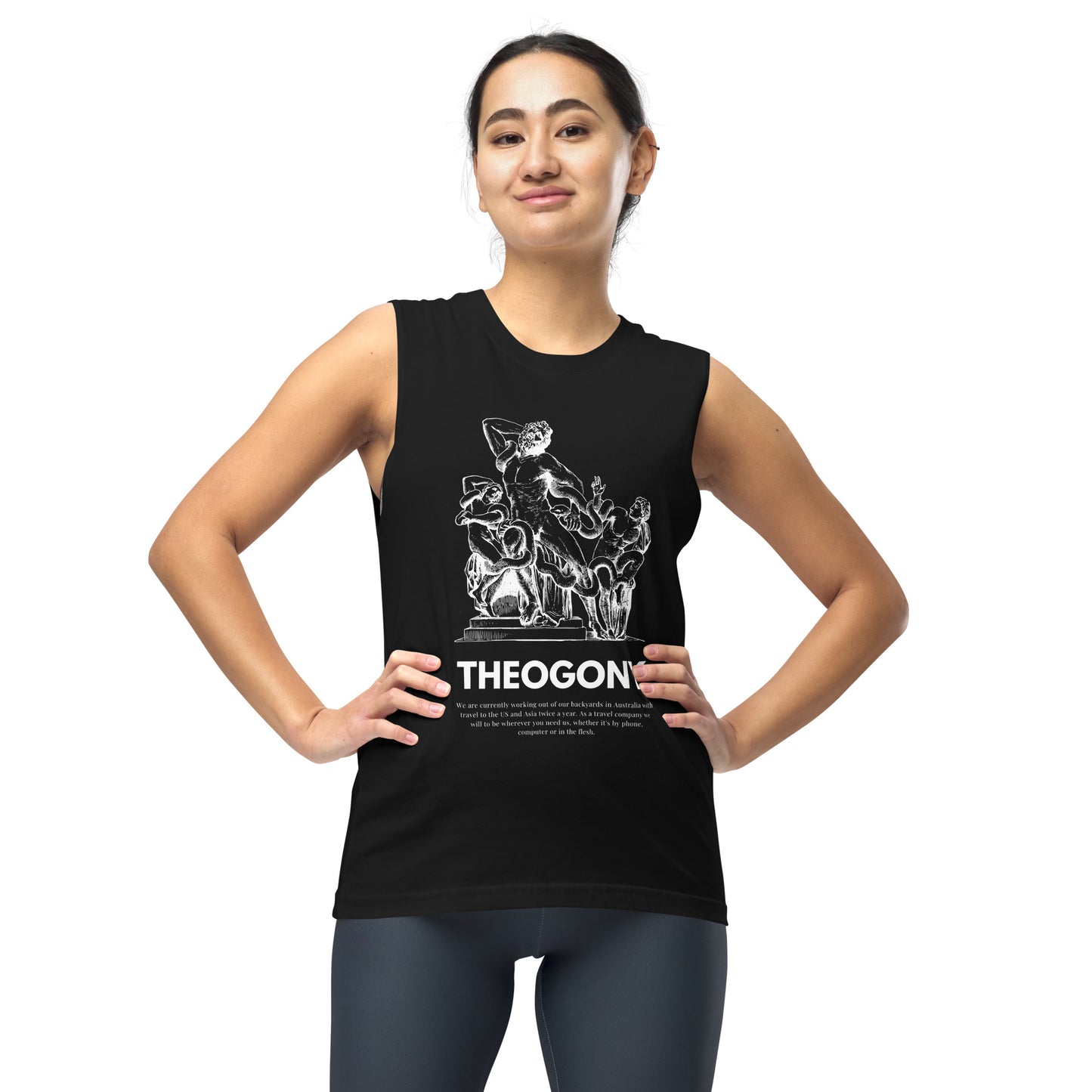 
                  
                    Muscle Shirt with Ancient Mythical Print | Bold and Comfortable Design
                  
                
