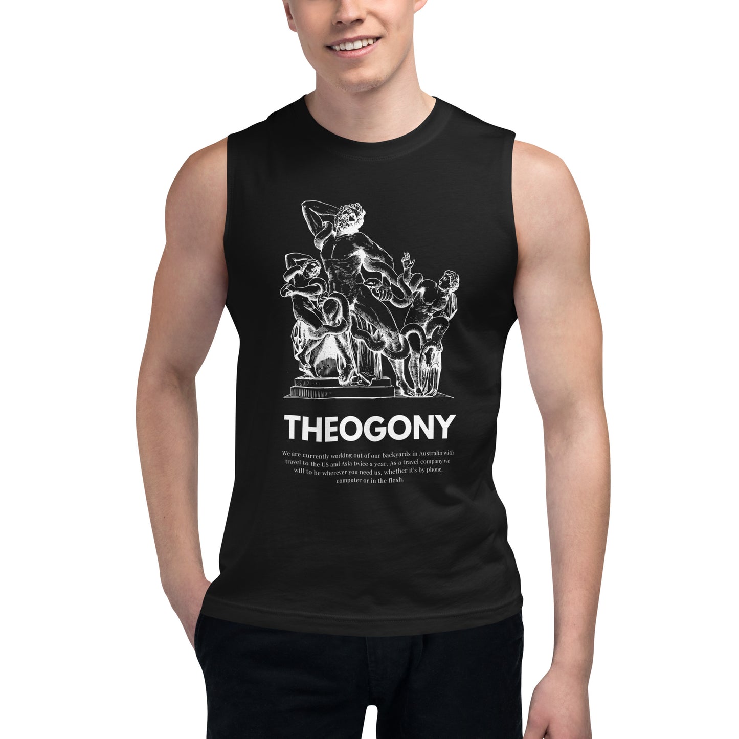 
                  
                    Muscle Shirt with Ancient Mythical Print | Bold and Comfortable Design
                  
                