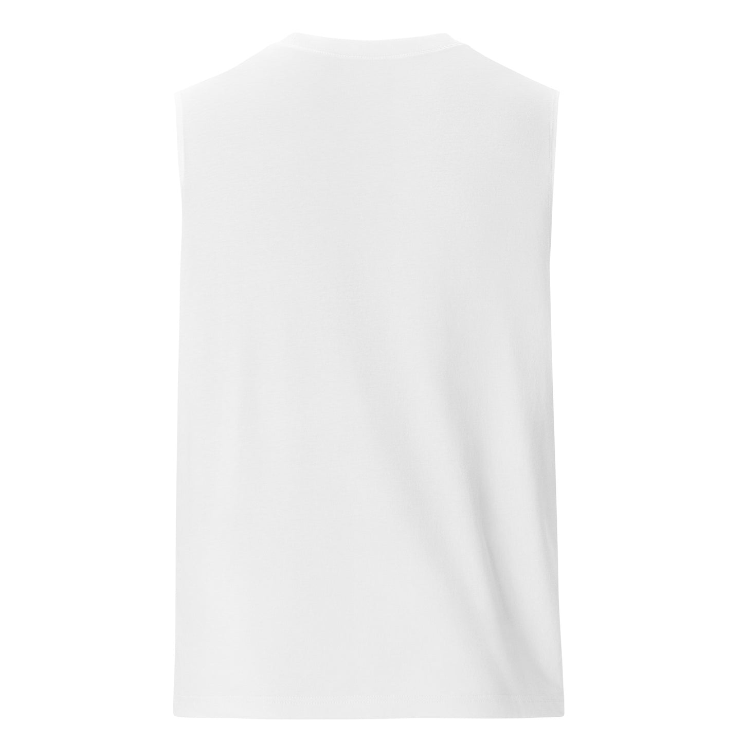 
                  
                    White Unisex Muscle Shirt | Sleek, Stylish, and Comfortable Activewear
                  
                