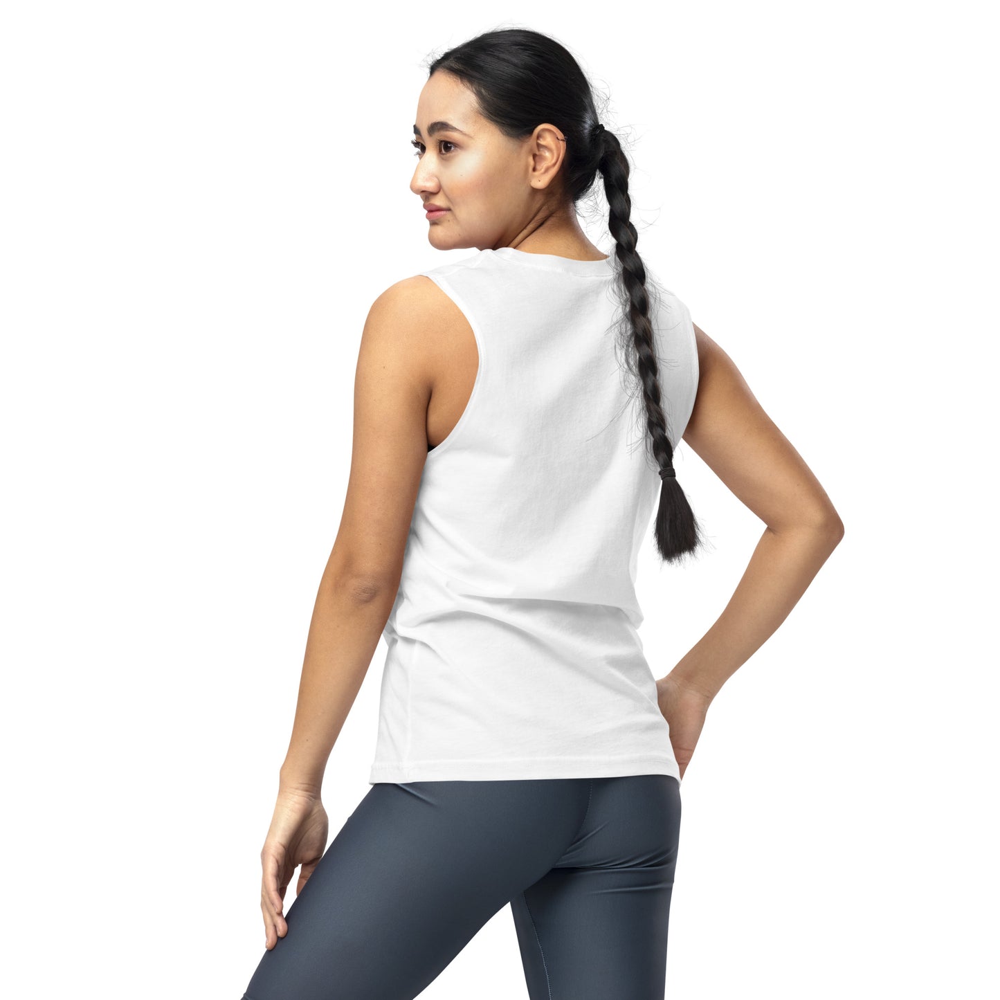 
                  
                    White Unisex Muscle Shirt | Sleek, Stylish, and Comfortable Activewear
                  
                