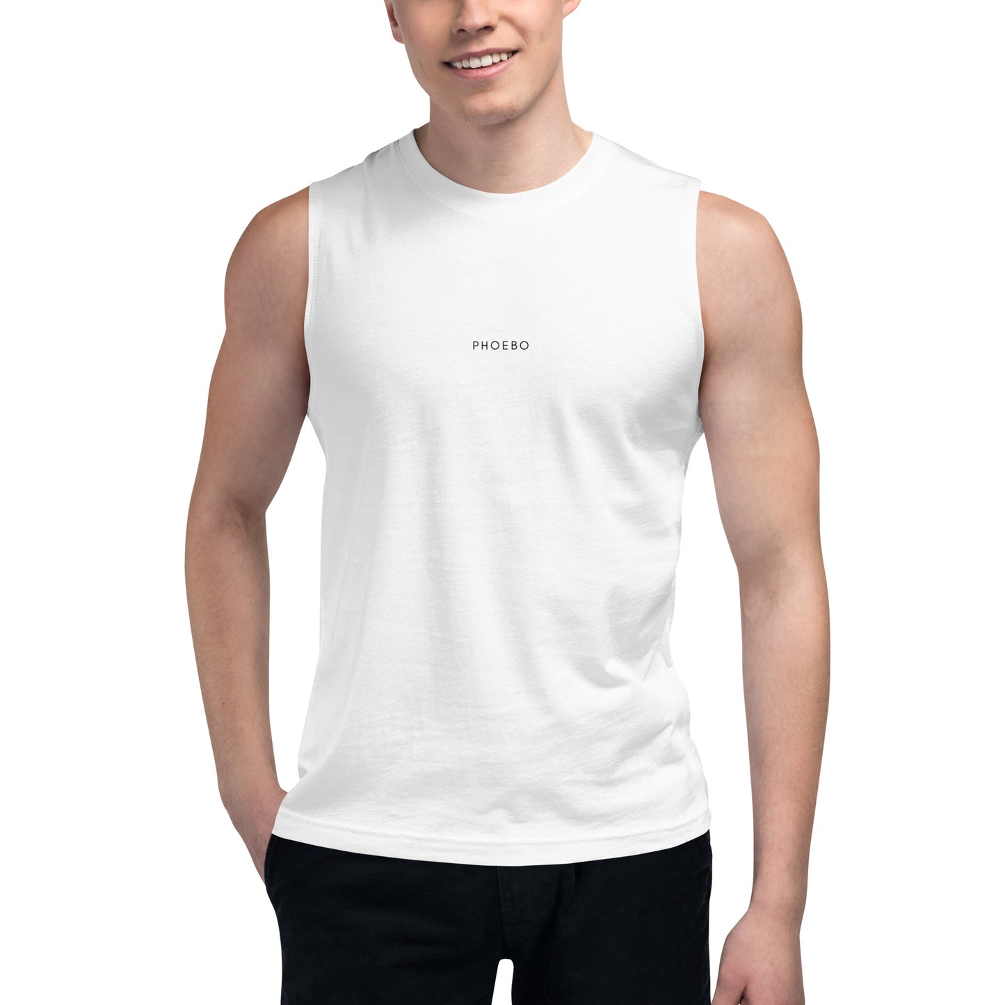 
                  
                    White Unisex Muscle Shirt | Sleek, Stylish, and Comfortable Activewear
                  
                