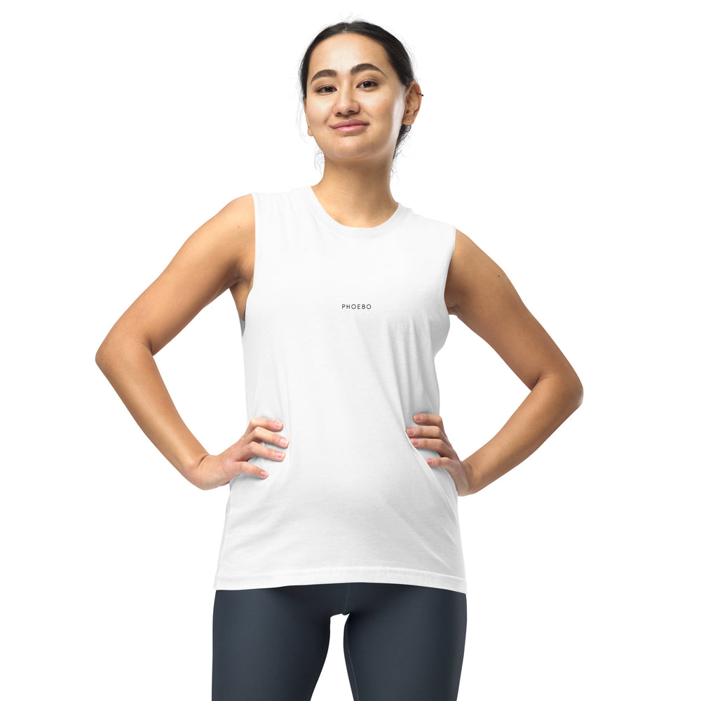 
                  
                    White Unisex Muscle Shirt | Sleek, Stylish, and Comfortable Activewear
                  
                