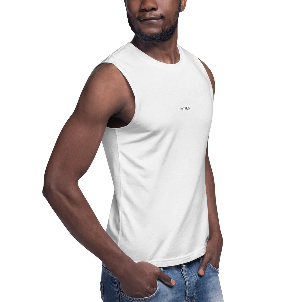 
                  
                    White Unisex Muscle Shirt | Sleek, Stylish, and Comfortable Activewear
                  
                