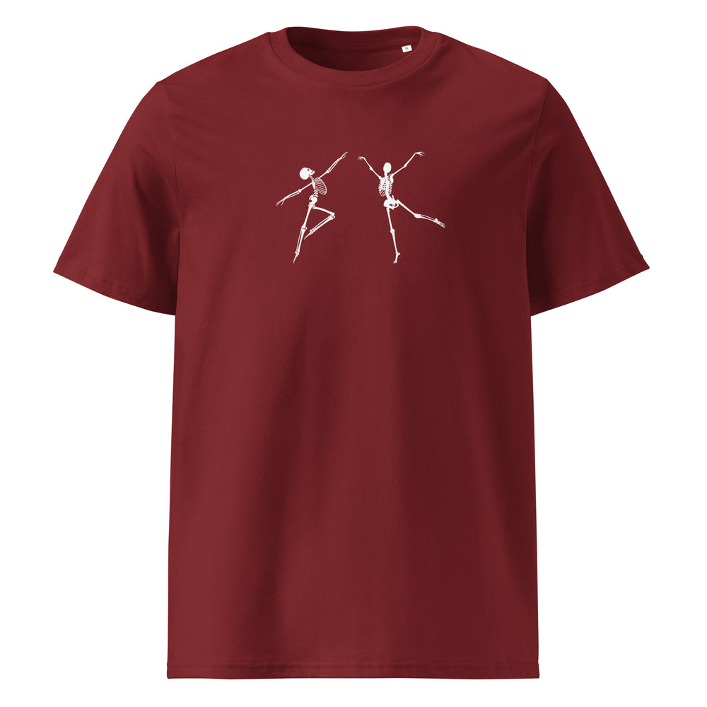 
                  
                    Vibrant Red Unisex organic cotton t-shirt | Skeletons Print
                  
                