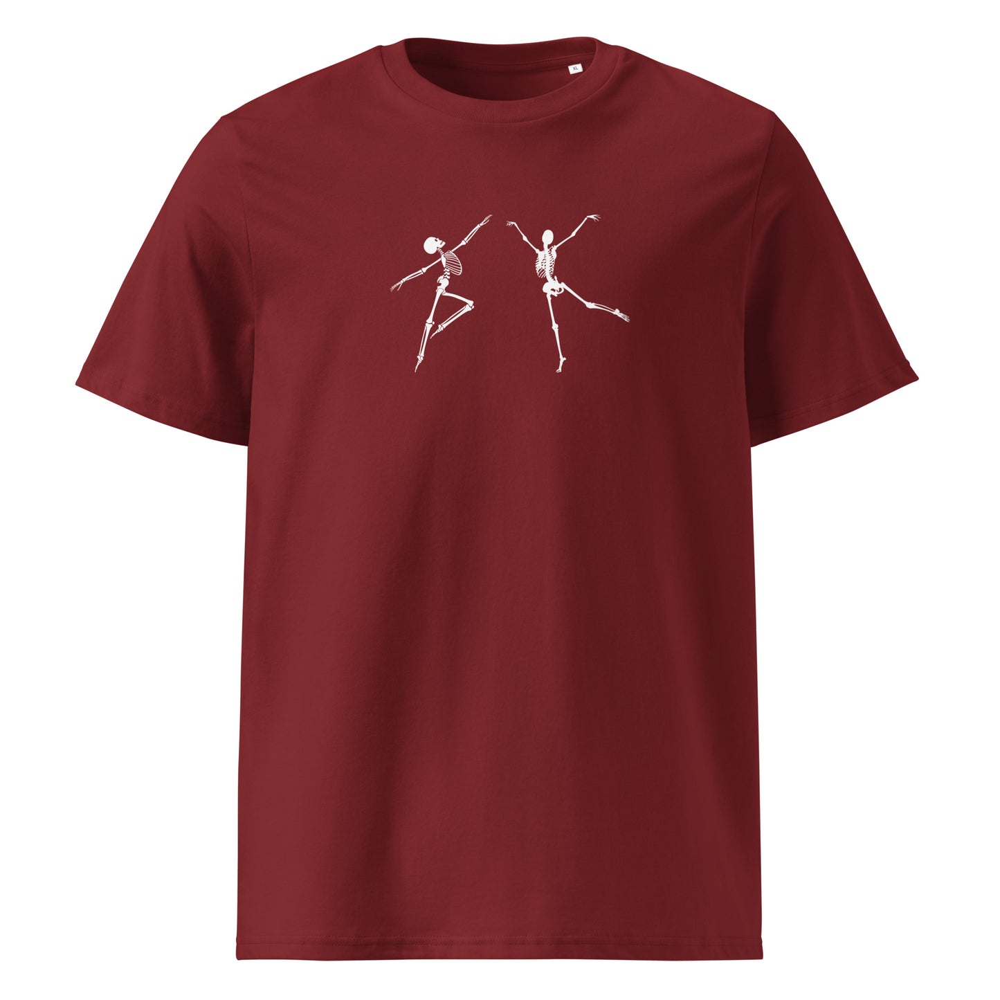 
                  
                    Vibrant Red Unisex organic cotton t-shirt | Skeletons Print
                  
                