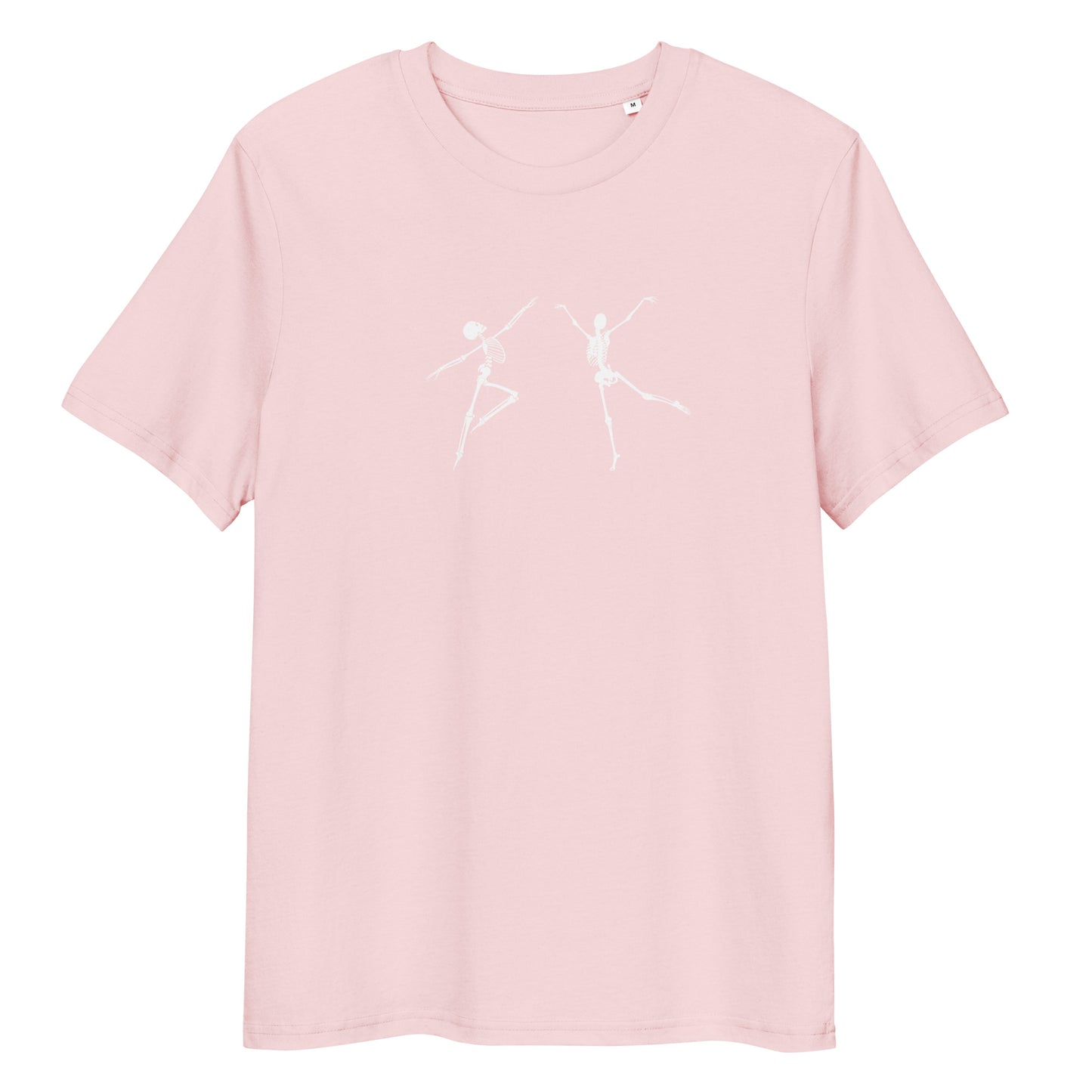 
                  
                    Pink Skeletons Unisex organic cotton t-shirt | White Skeleton Print
                  
                