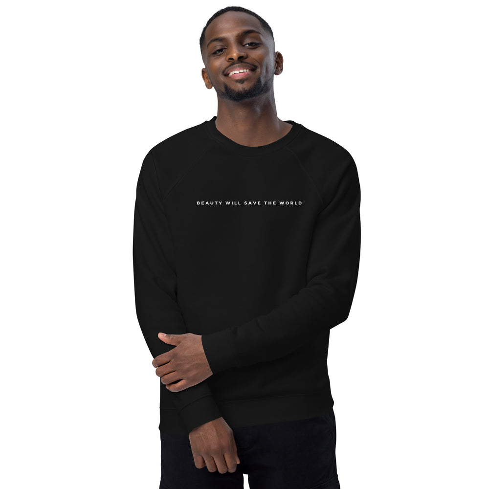 
                  
                    Unisex Black Organic Sweatshirt | Soft Fleece Comfort with Inspirational Print
                  
                