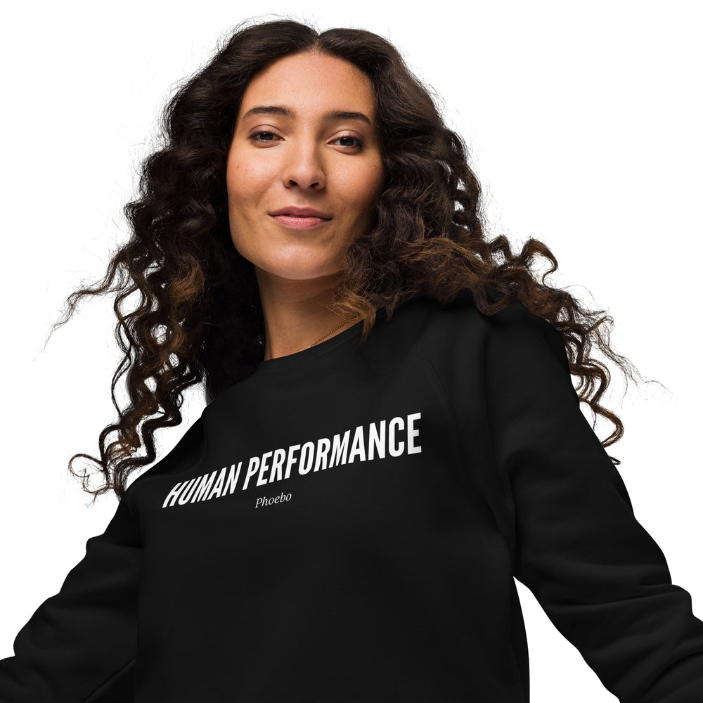 
                  
                    Unisex Black raglan sweatshirt | Perform at your best.
                  
                