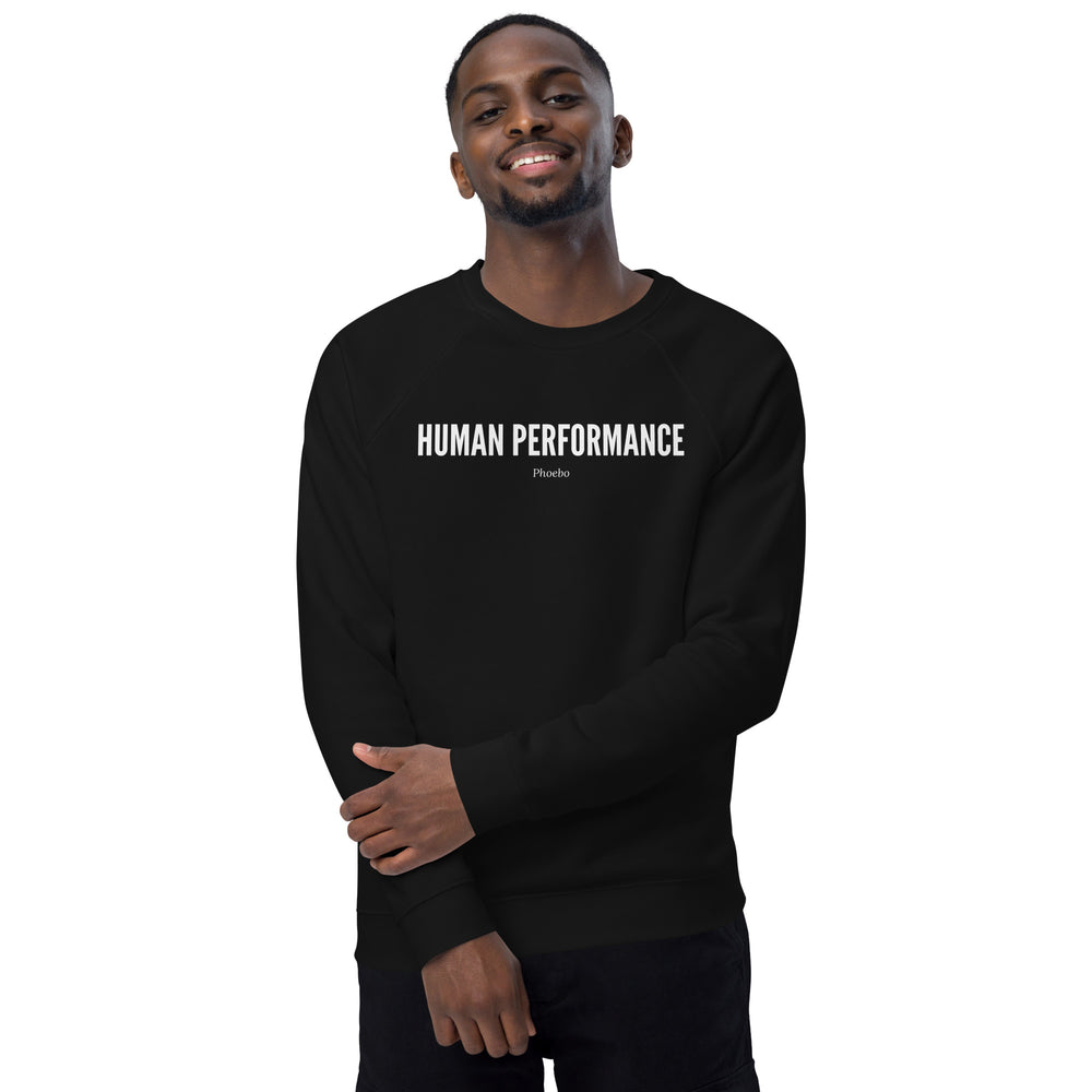 
                  
                    Unisex Black raglan sweatshirt | Perform at your best.
                  
                