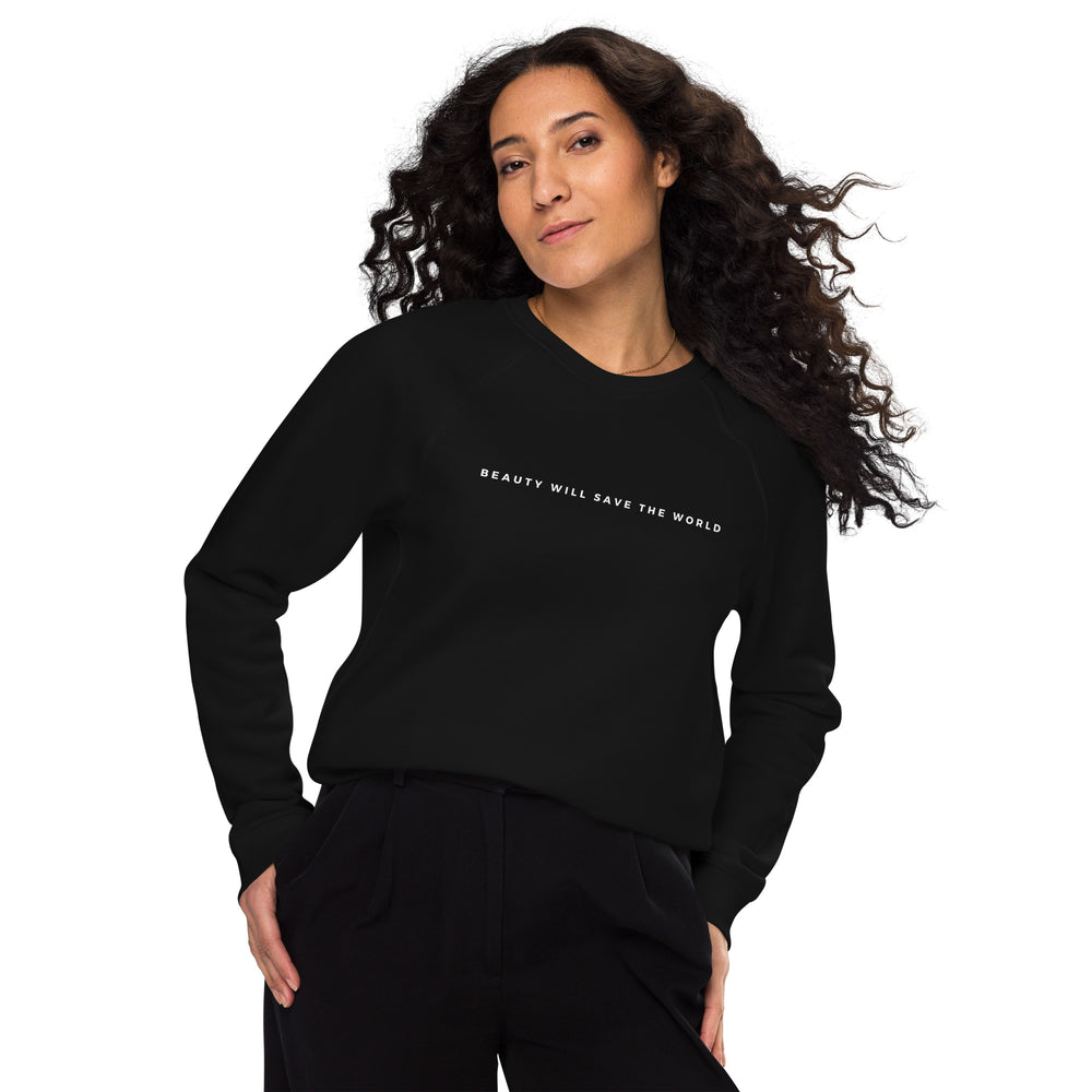 
                  
                    Unisex Black Organic Sweatshirt | Soft Fleece Comfort with Inspirational Print
                  
                