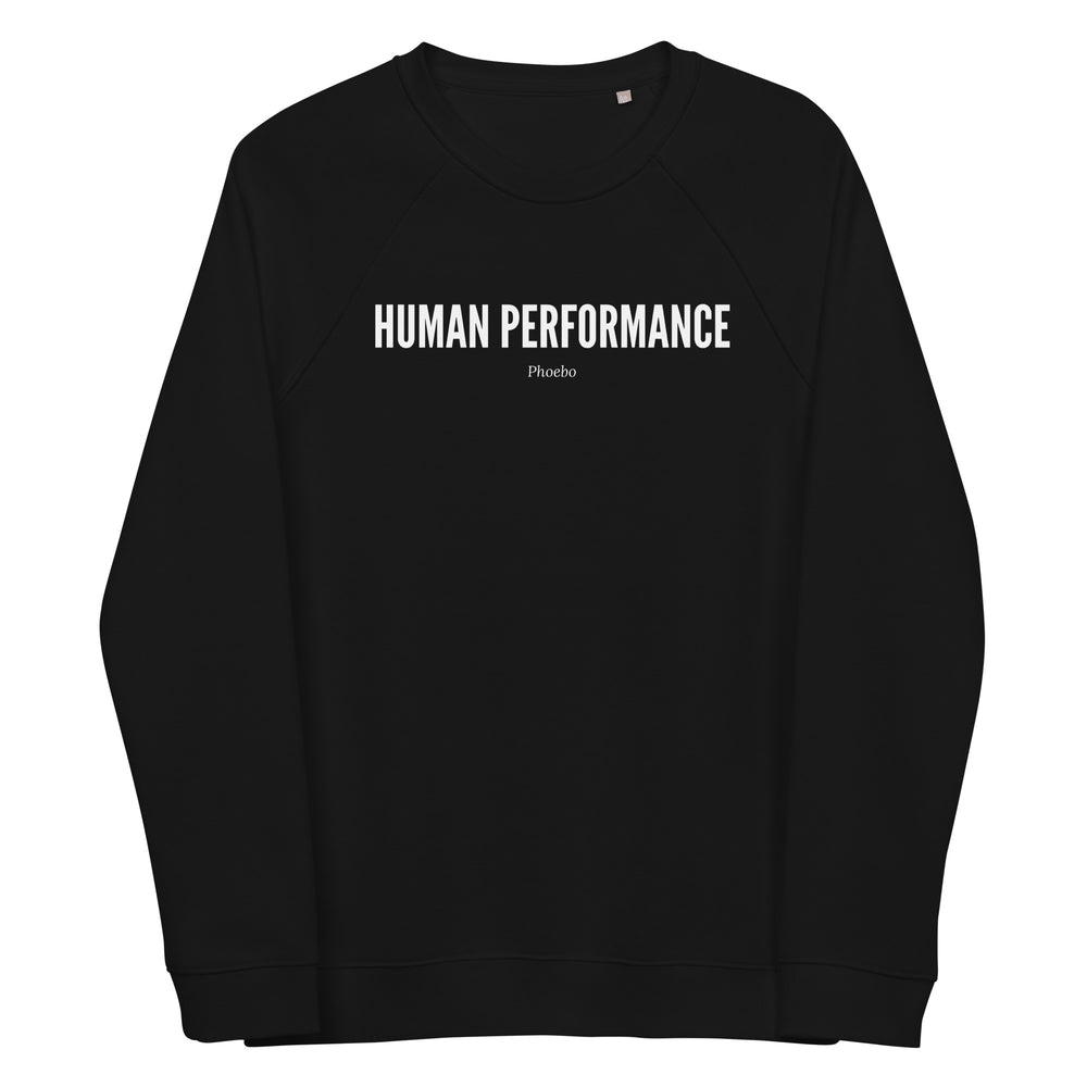 
                  
                    Unisex Black raglan sweatshirt | Perform at your best.
                  
                