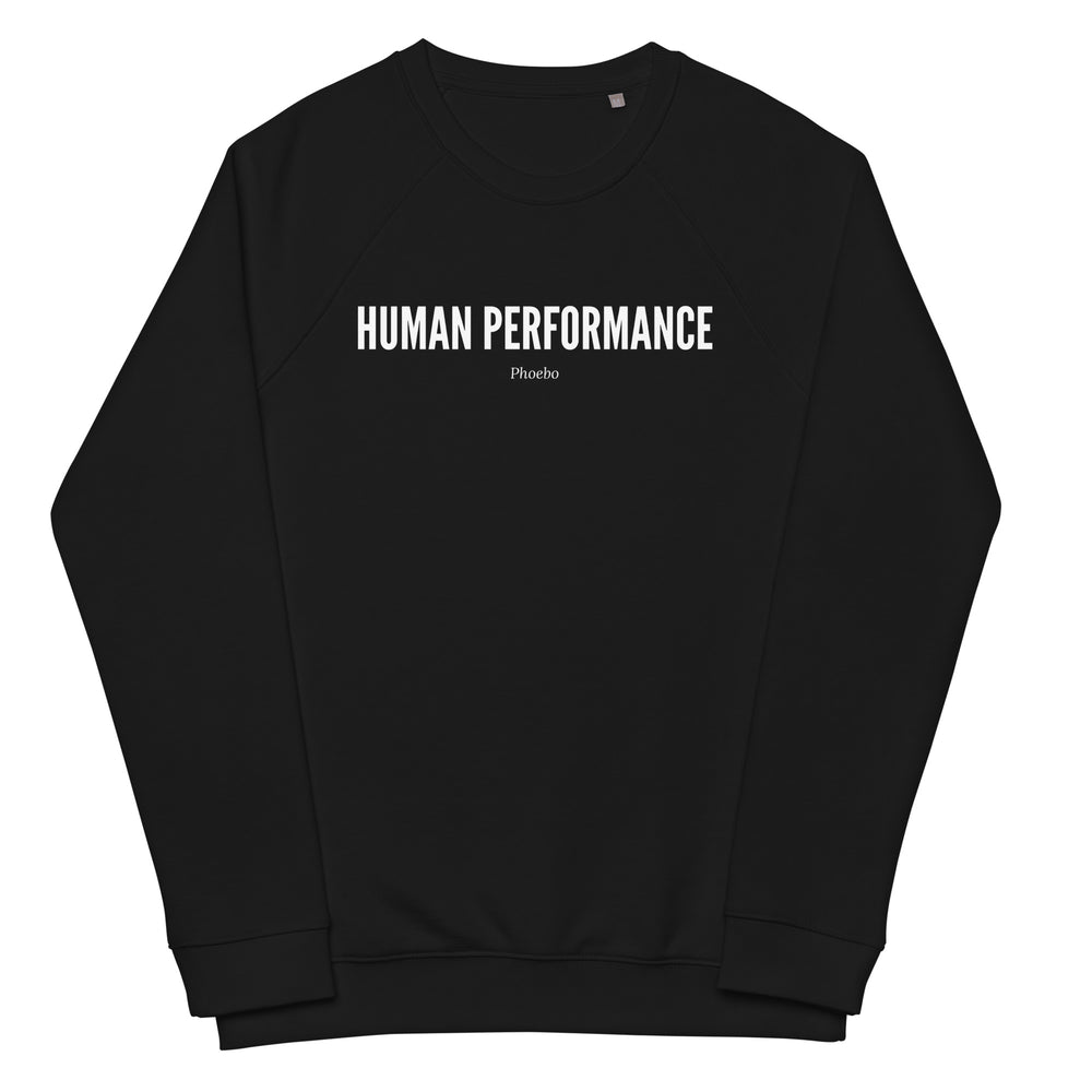 
                  
                    Unisex Black raglan sweatshirt | Perform at your best.
                  
                