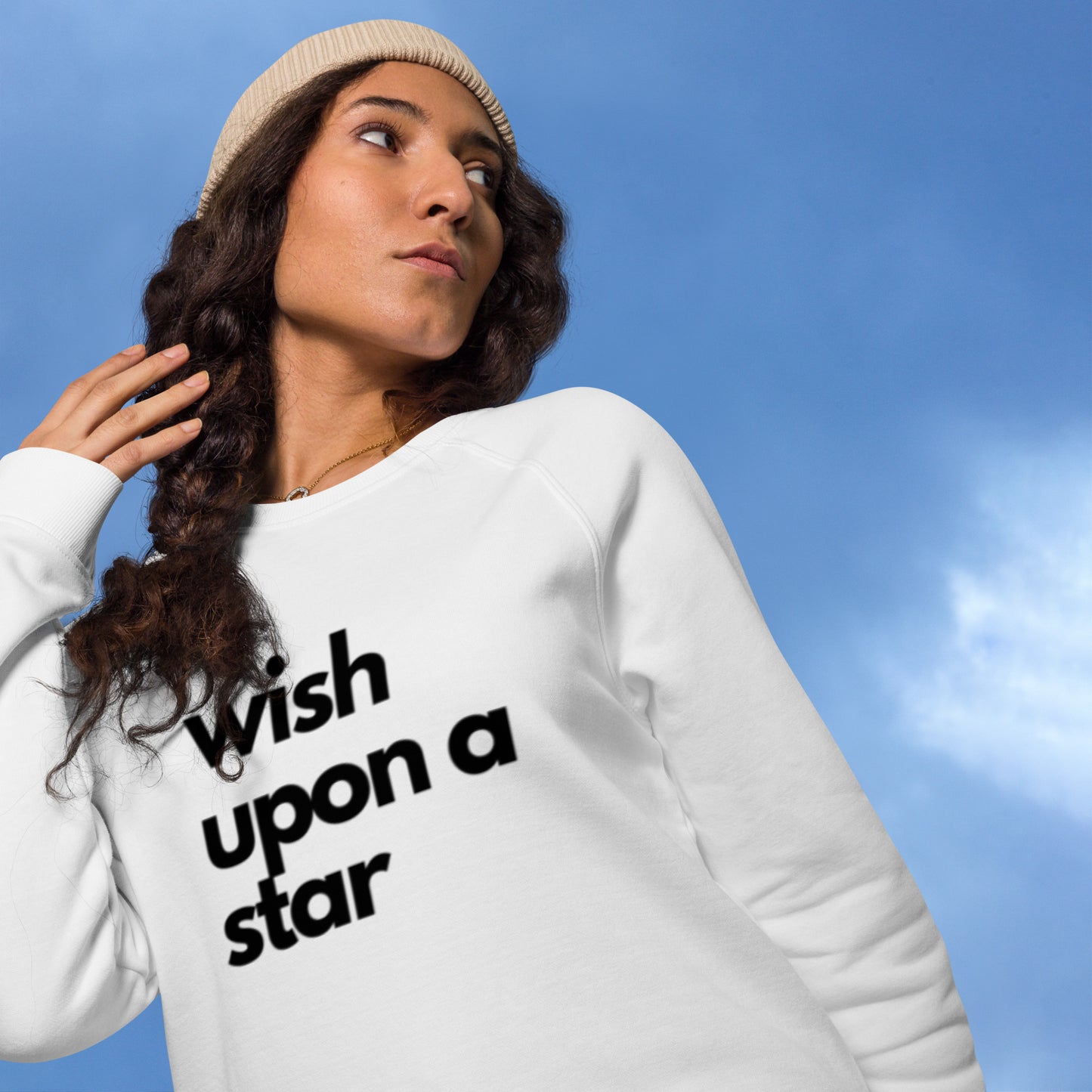 
                  
                    Unisex organic raglan sweatshirt | Inspiring Statement Print
                  
                