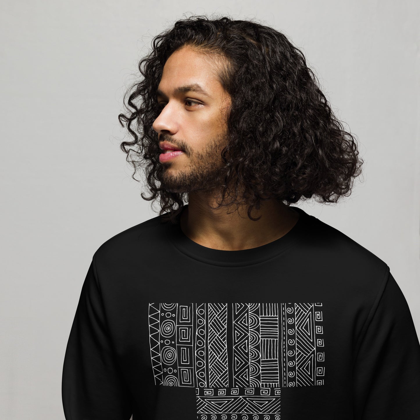 
                  
                    Black Unisex Sweatshirt with Minimalistic Print | Eco-Friendly Comfort
                  
                