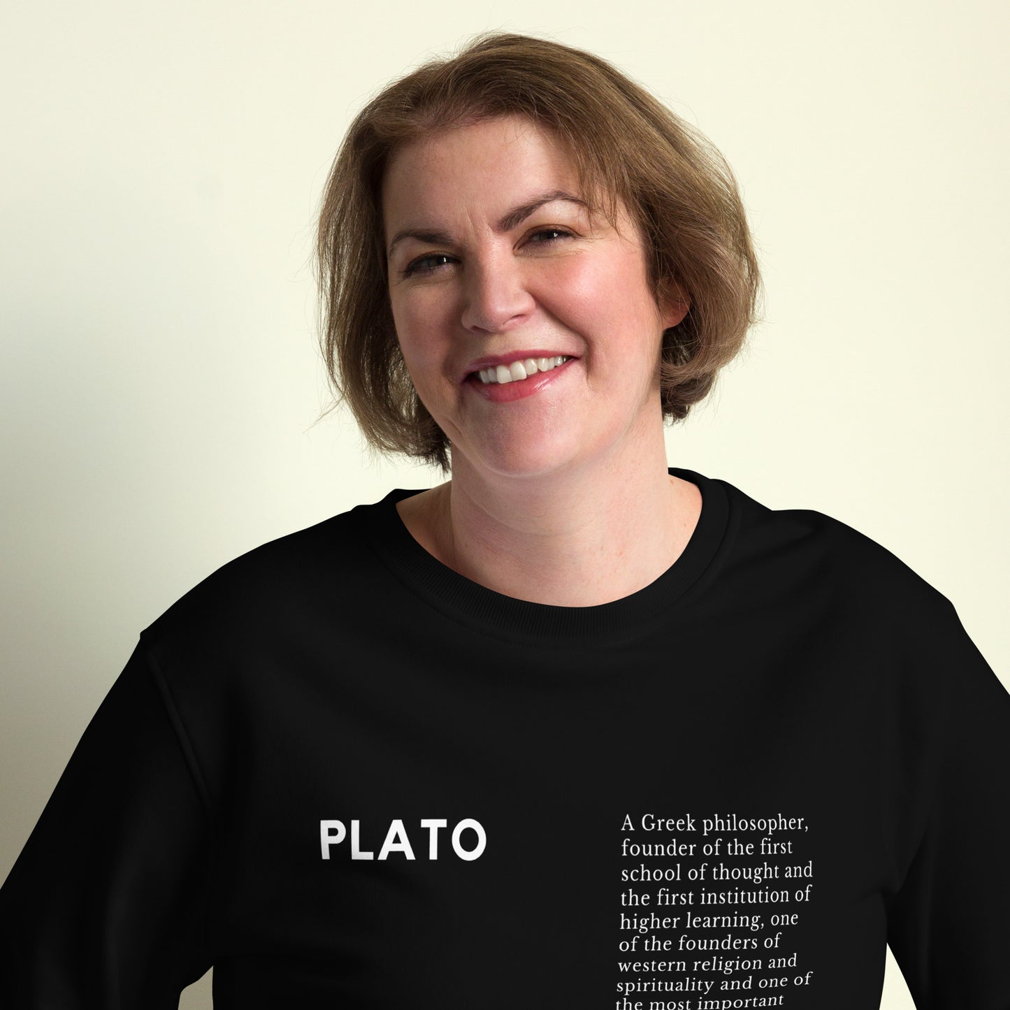 
                  
                    Philosopher Plato Black Unisex Organic Sweatshirt | Sustainable Style
                  
                