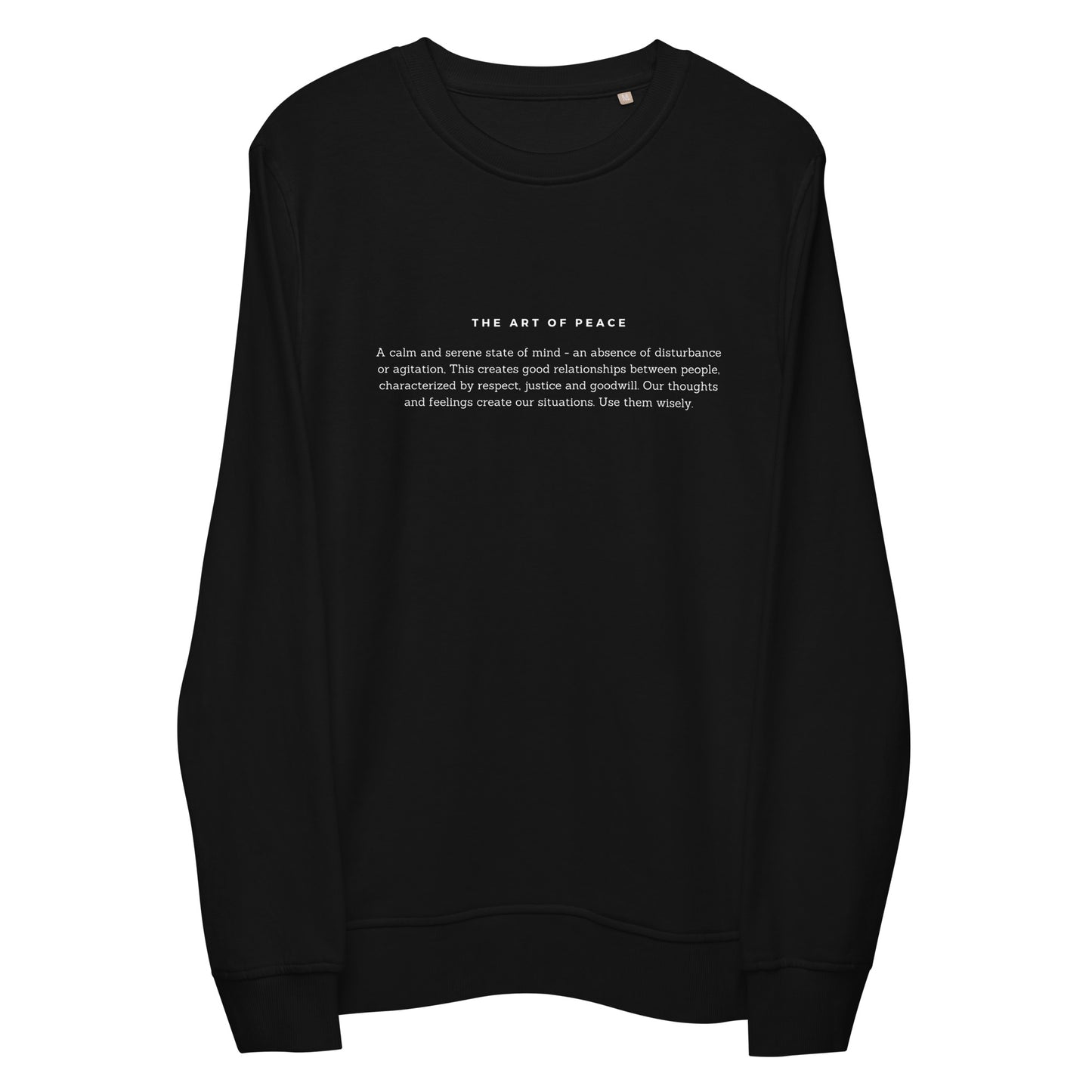 
                  
                    Inspirational Text Black sweatshirt | Organic, Recycled materials
                  
                