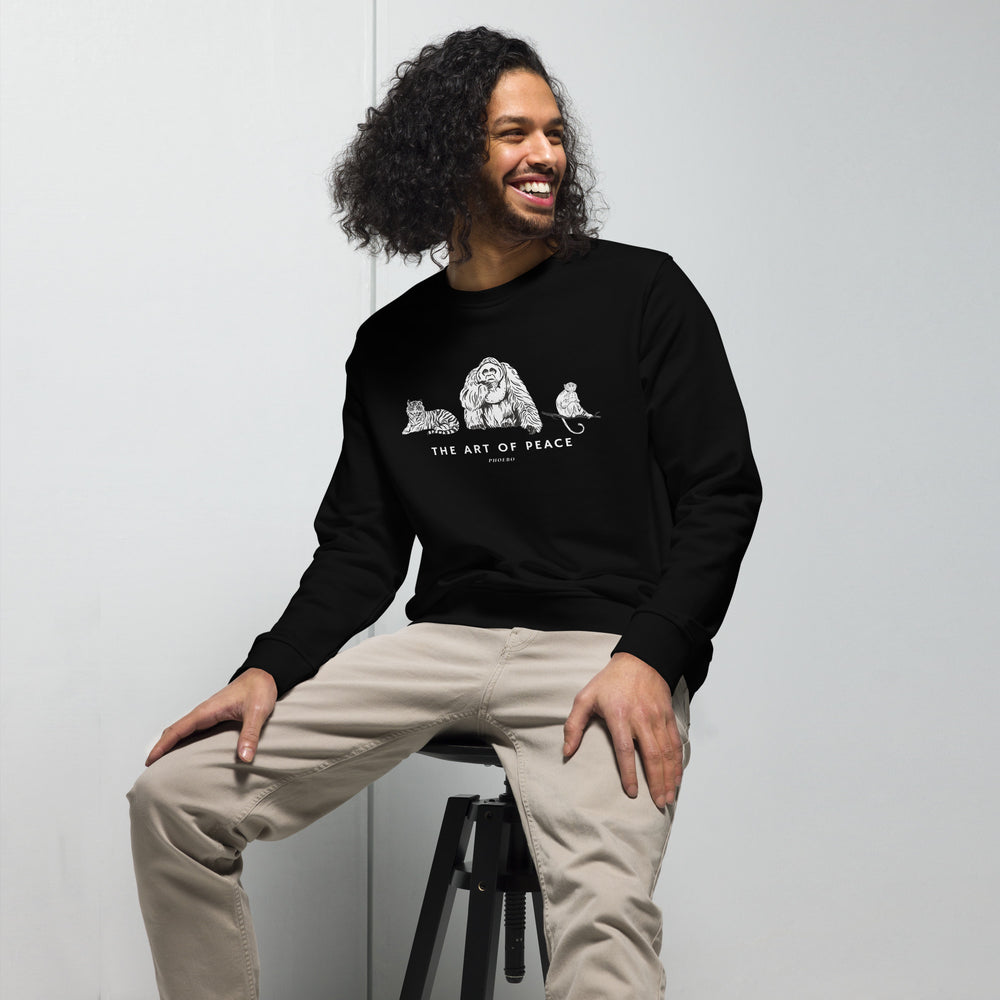 
                  
                    Black organic sweatshirt | Jungle Animals Print
                  
                