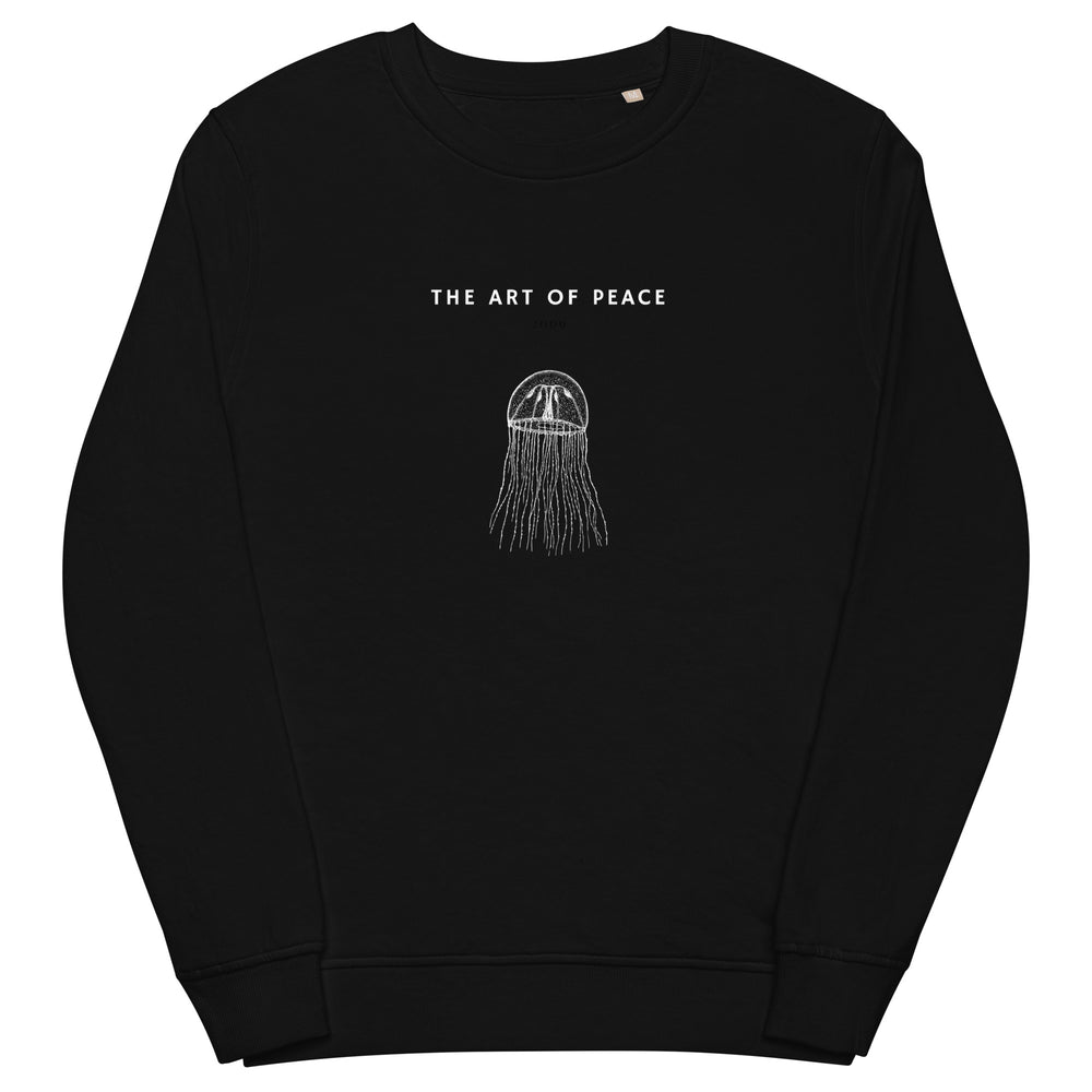 
                  
                    Black organic sweatshirt | White Squid Print
                  
                