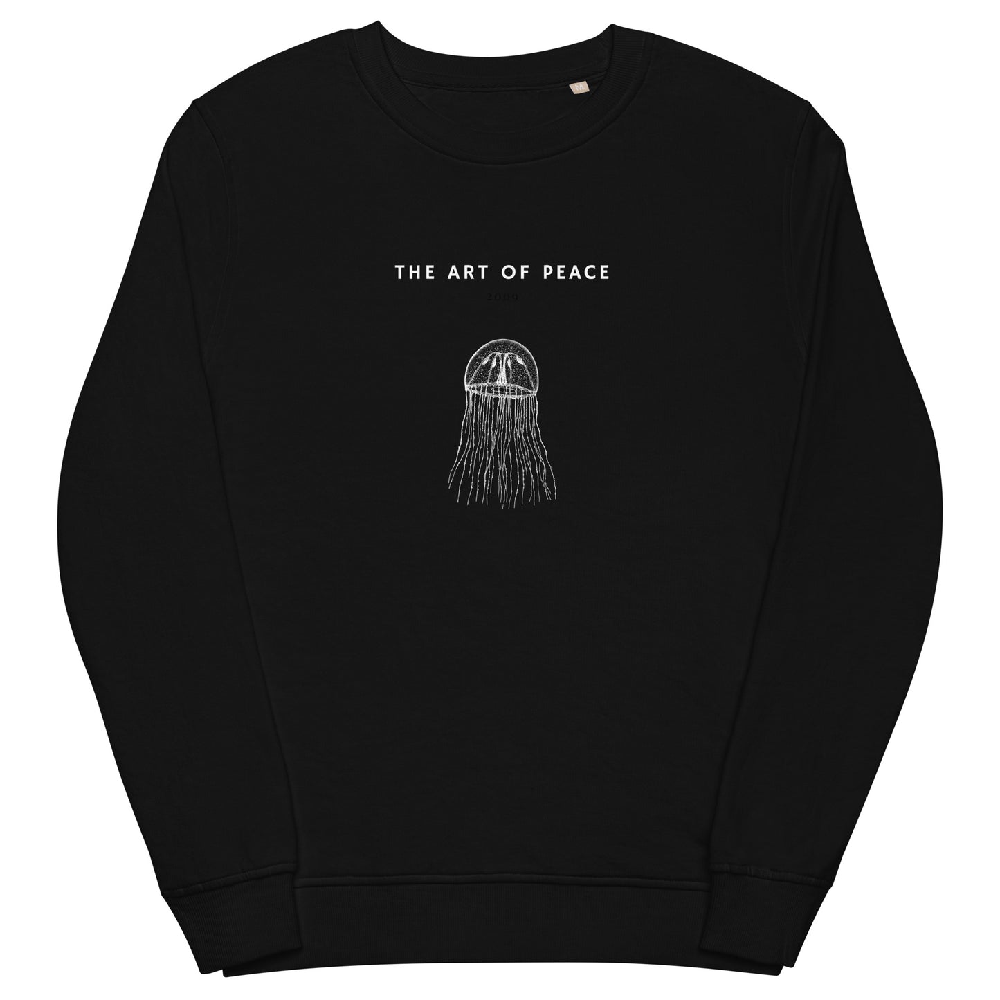 
                  
                    Black organic sweatshirt | White Squid Print
                  
                