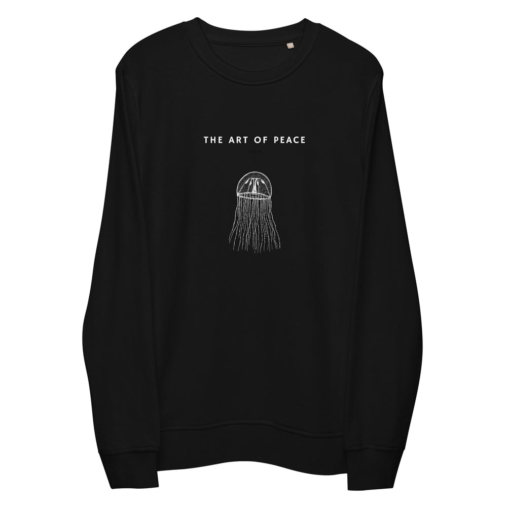 
                  
                    Black organic sweatshirt | White Squid Print
                  
                