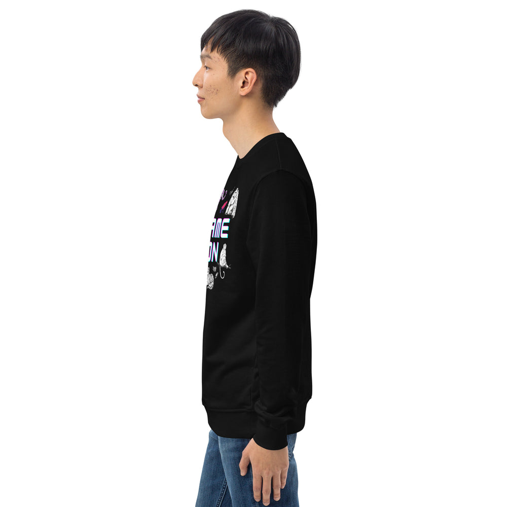 
                  
                    Game On Black Organic Sweatshirt | Sustainable Style for Gamers
                  
                