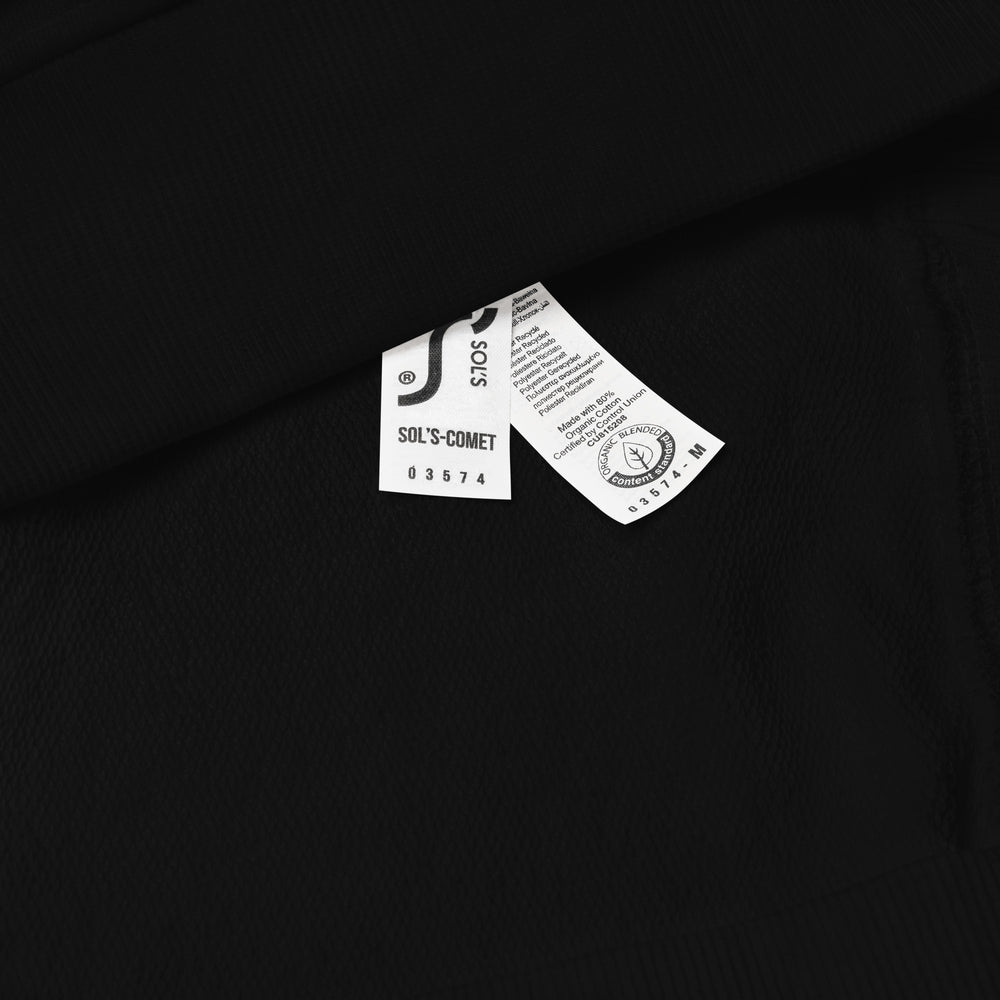 Black organic sweatshirt | Jungle Animals Print