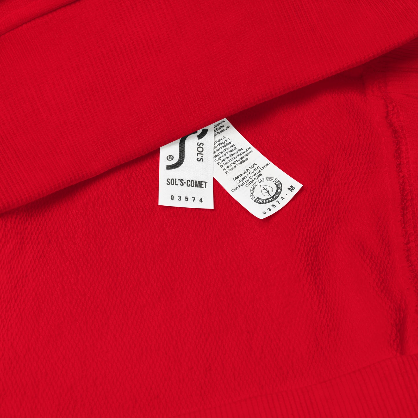 
                  
                    Vibrant Red Unisex Organic Red Sweatshirt | Unique Turned Heads Graphic
                  
                