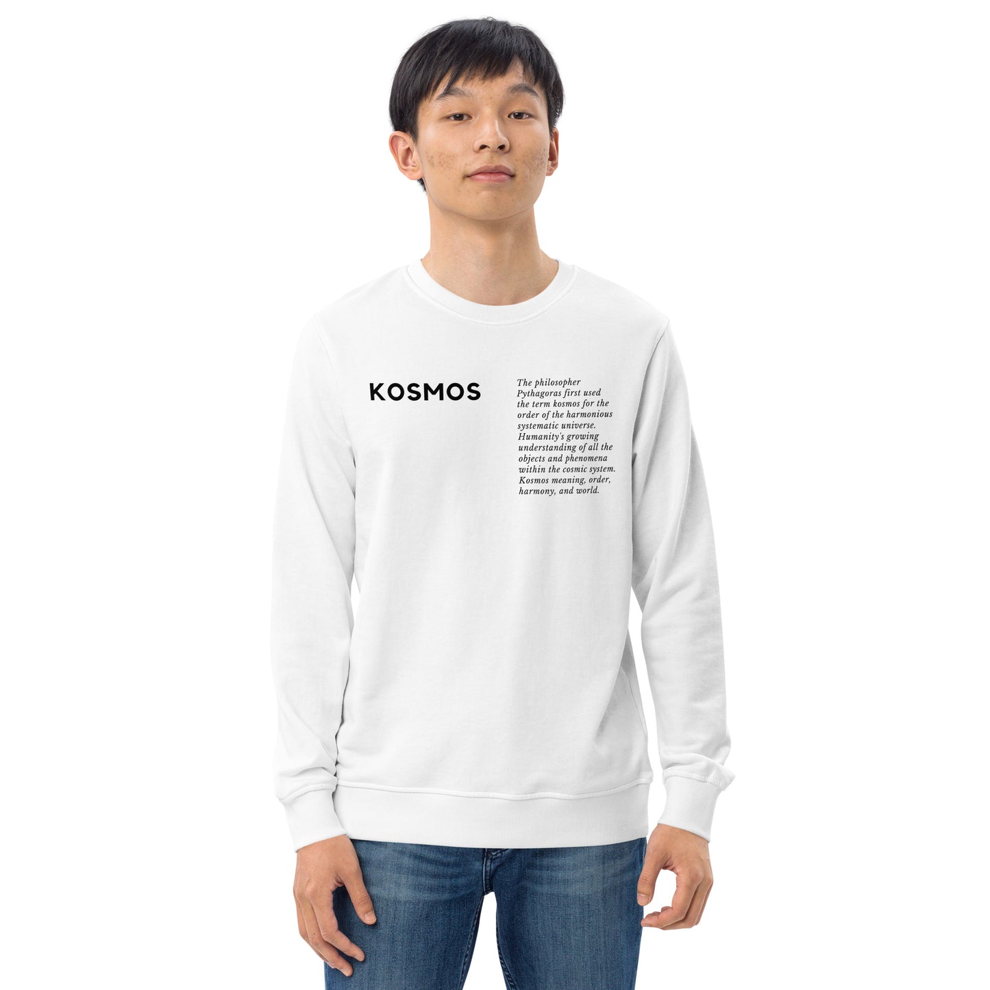 
                  
                    Kosmos | White Unisex organic sweatshirt
                  
                