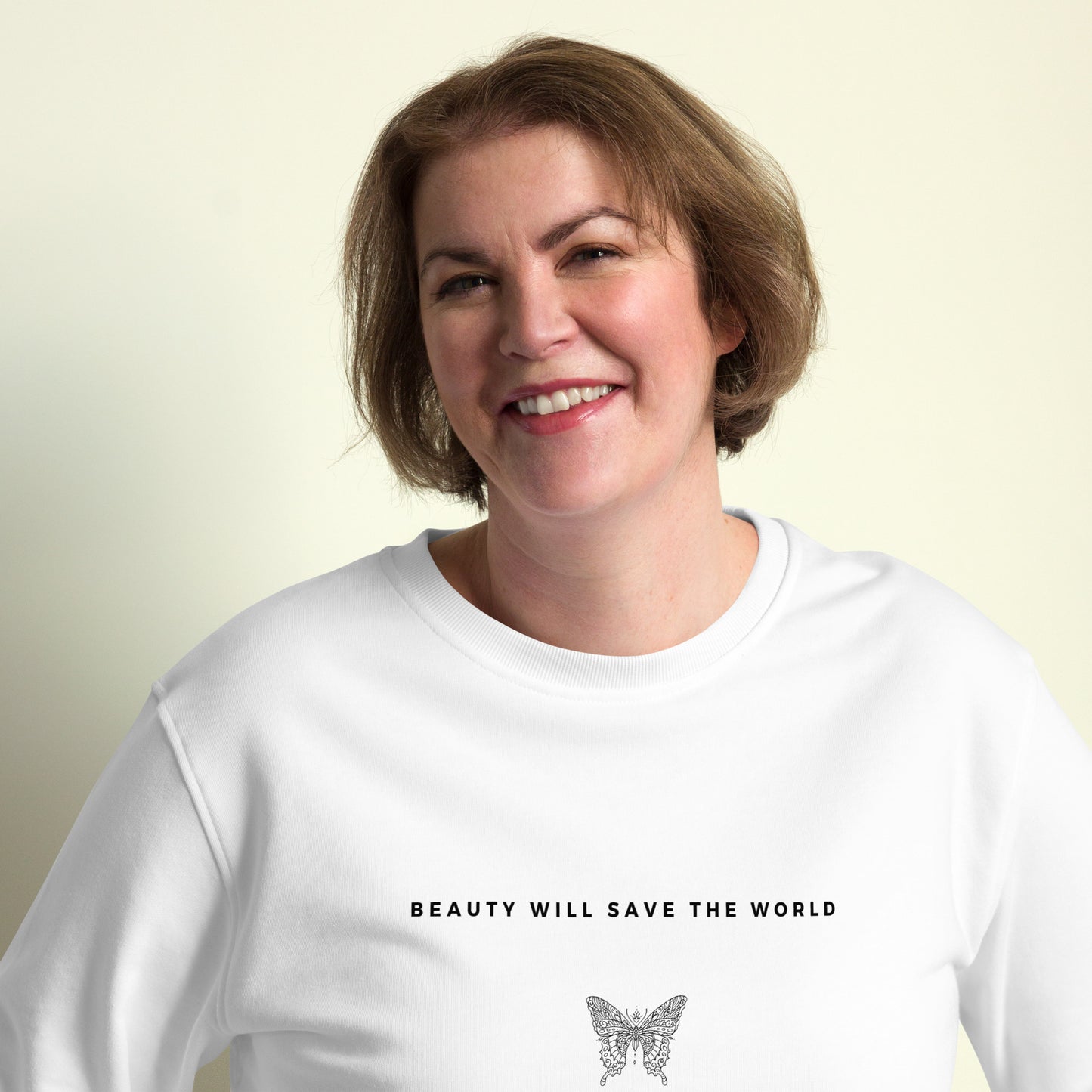 
                  
                    Butterfly | White Unisex organic sweatshirt
                  
                