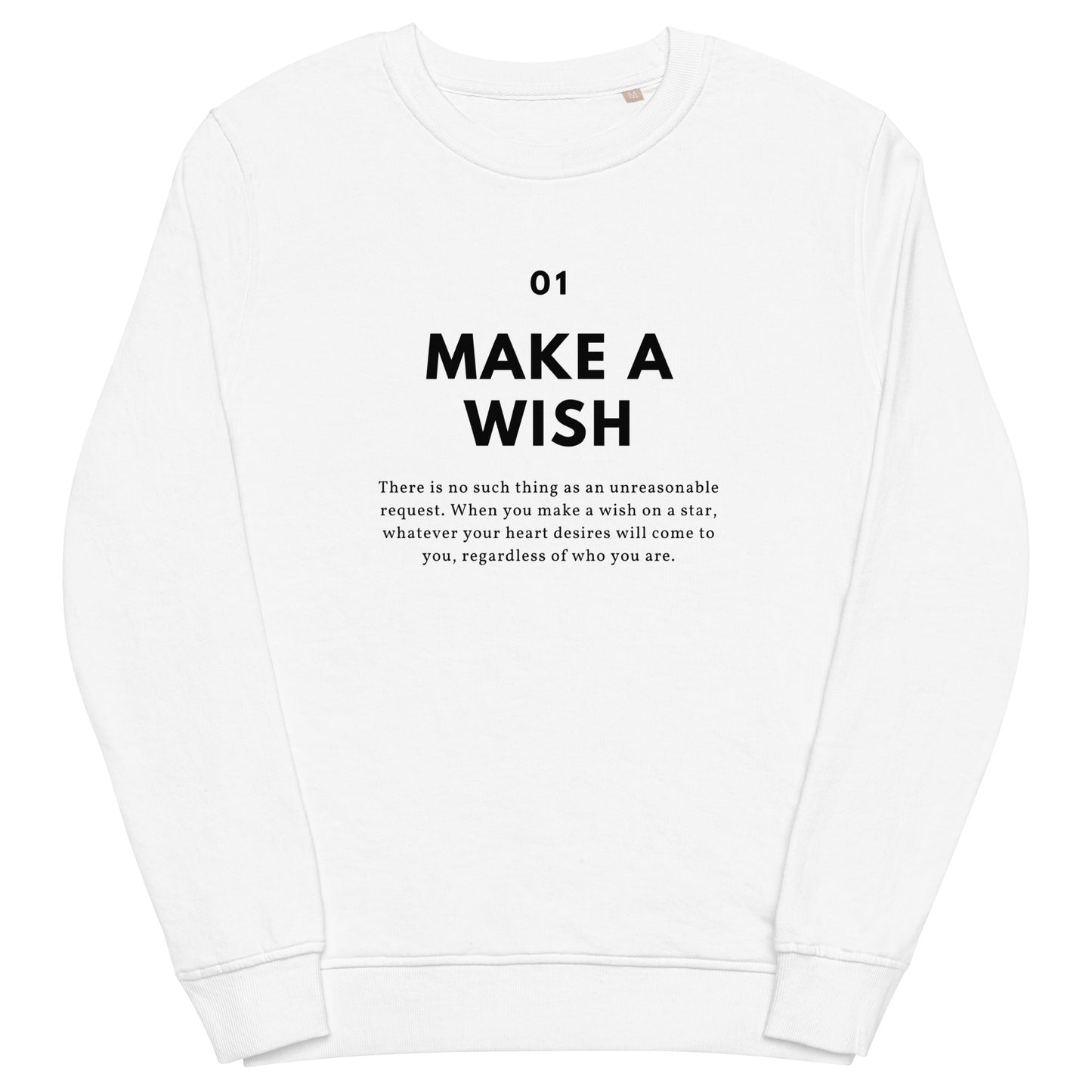 
                  
                    Unisex 'Make A Wish' White Sweatshirt | Inspirational Vibes
                  
                