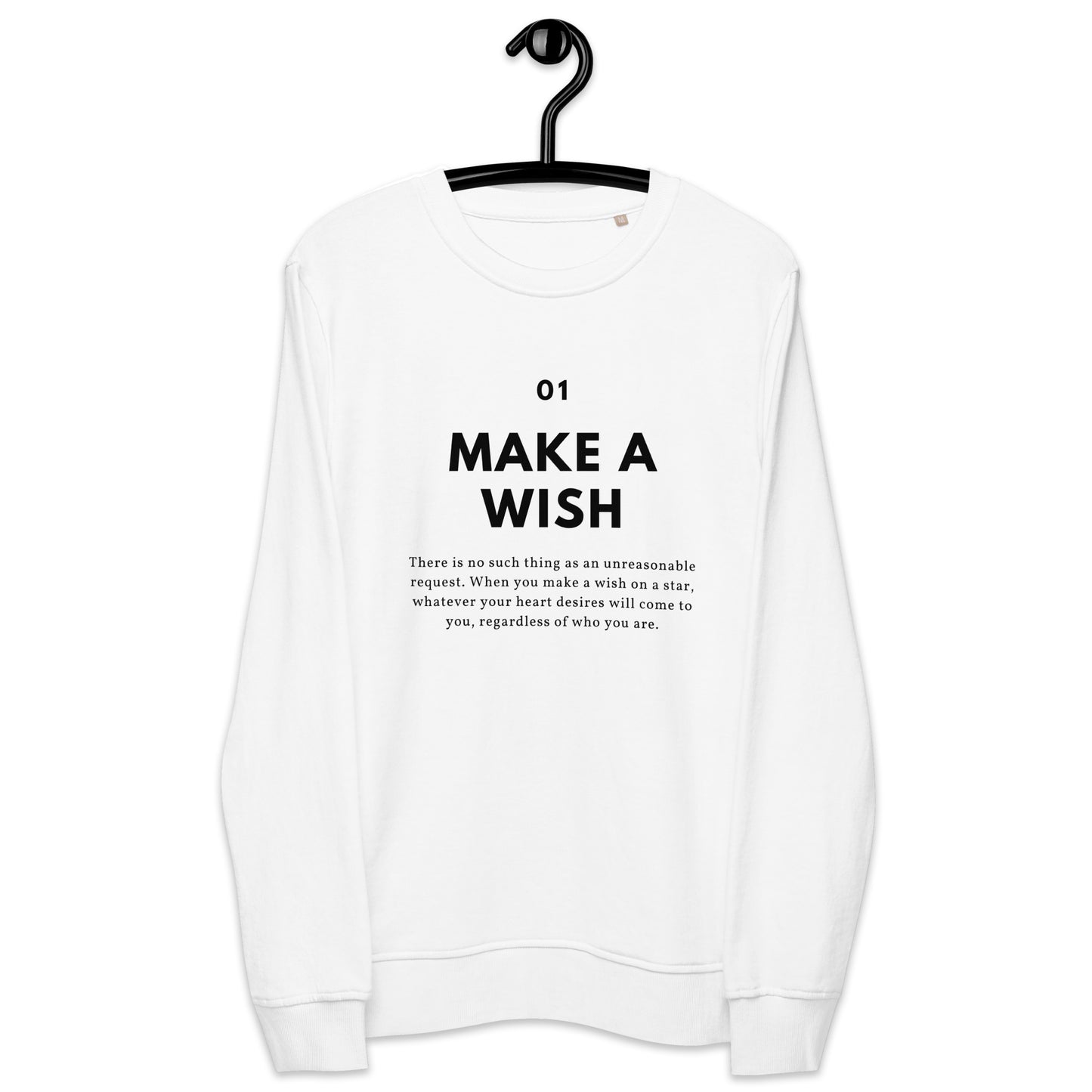 
                  
                    Unisex 'Make A Wish' White Sweatshirt | Inspirational Vibes
                  
                