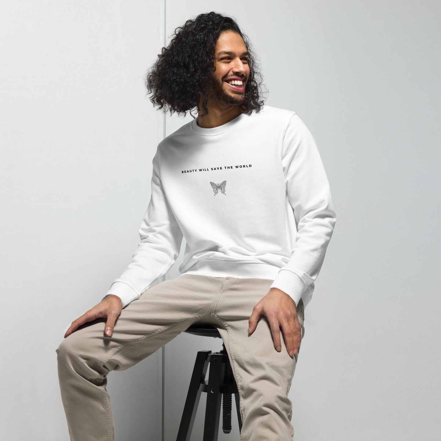 
                  
                    Butterfly | White Unisex organic sweatshirt
                  
                