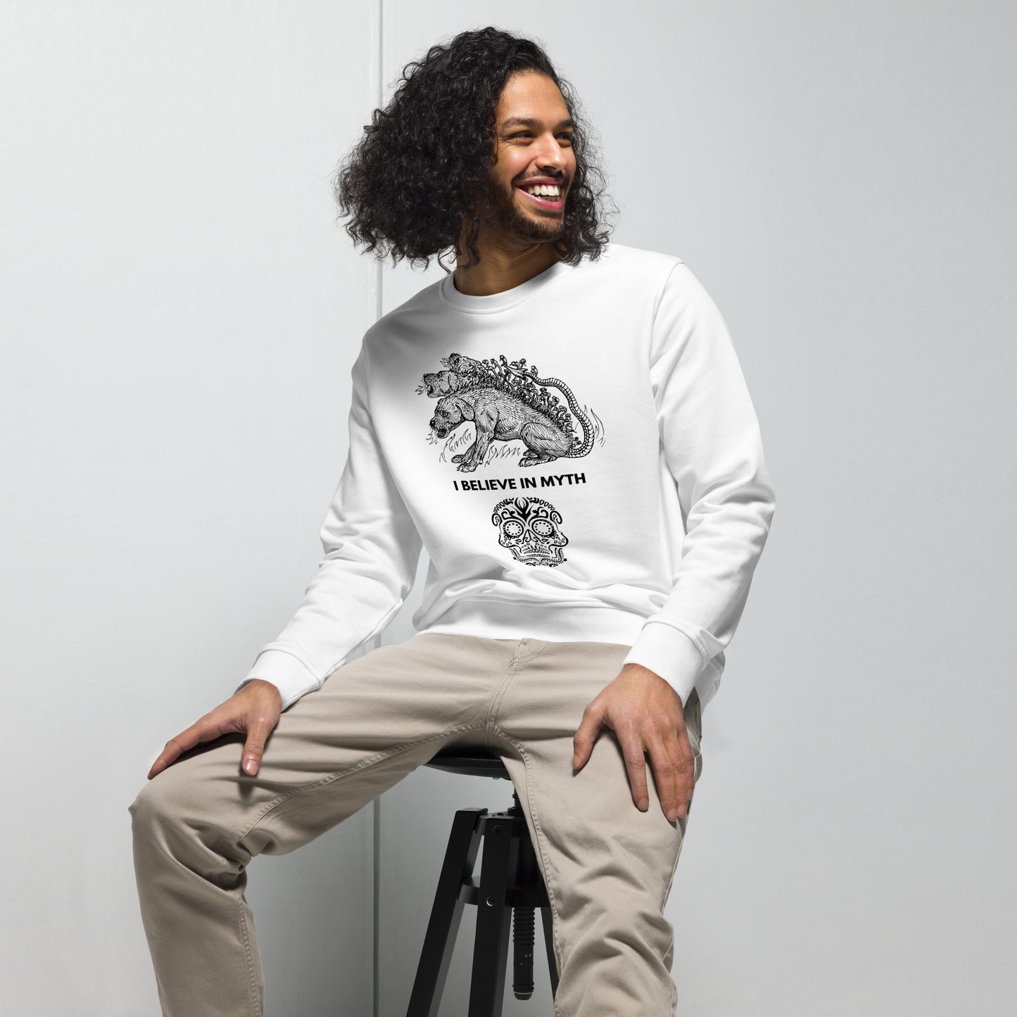 
                  
                    Believe In Myth White Sweatshirt | Stylish and Inspirational Sweatshirt
                  
                