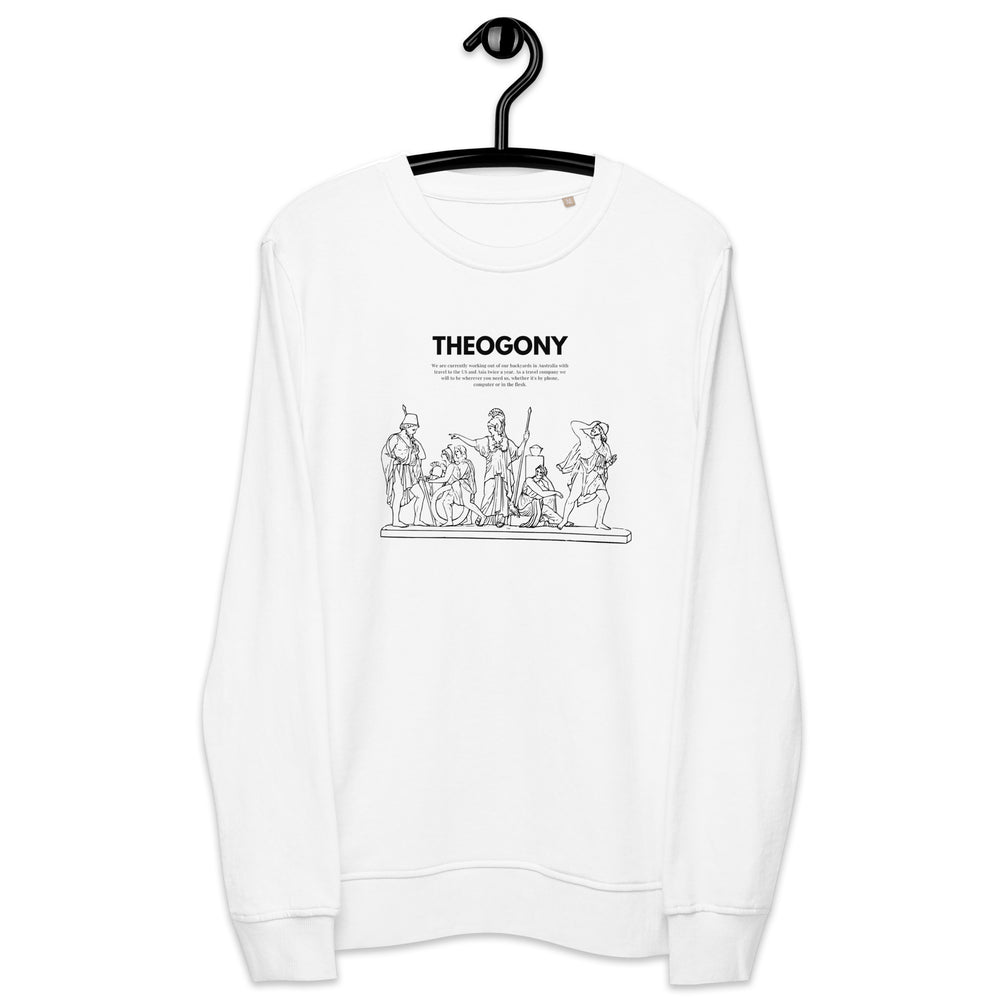 
                  
                    White Unisex organic sweatshirt | Ancient Greek Heroes Print
                  
                