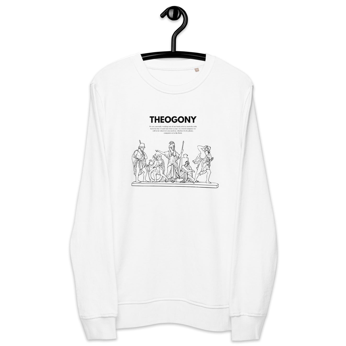 
                  
                    White Unisex organic sweatshirt | Ancient Greek Heroes Print
                  
                