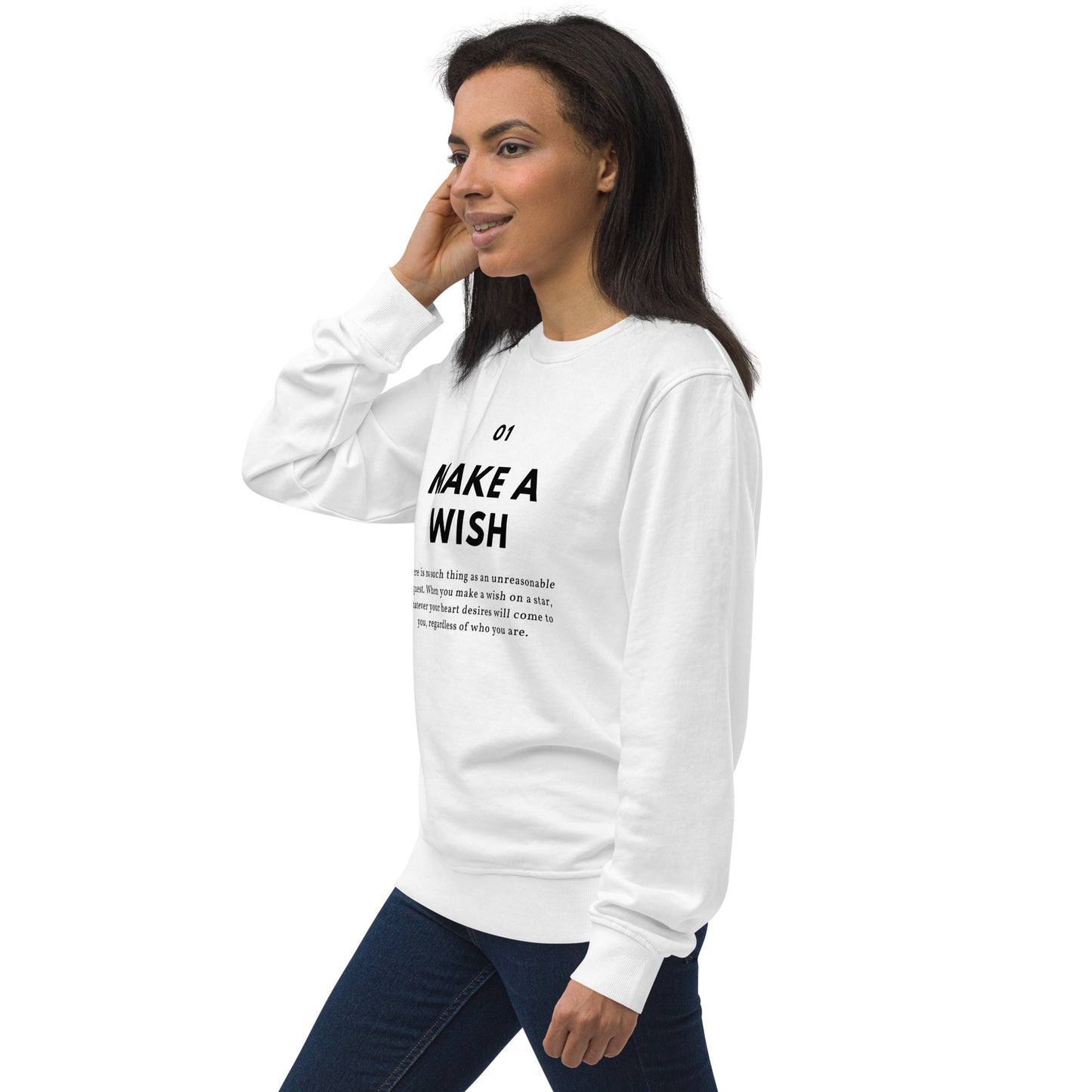 
                  
                    Unisex 'Make A Wish' White Sweatshirt | Inspirational Vibes
                  
                