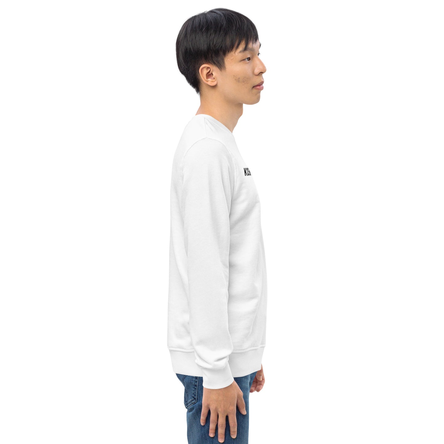 
                  
                    Kosmos White Organic Sweatshirt | Stylish text Hoodie
                  
                