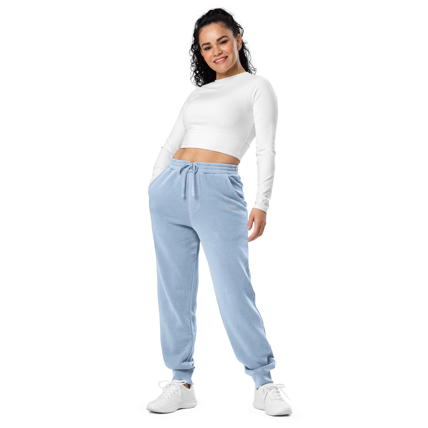 
                  
                    Light Blue Pigment-Dyed Sweatpants | Soft, Comfortable Fit for Relaxed Wear
                  
                