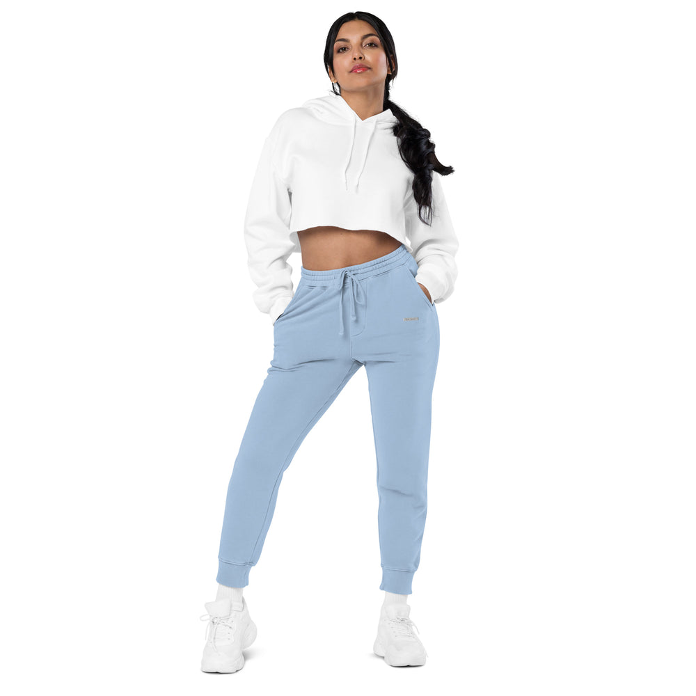 
                  
                    Light Blue Pigment-Dyed Sweatpants | Soft, Comfortable Fit for Relaxed Wear
                  
                