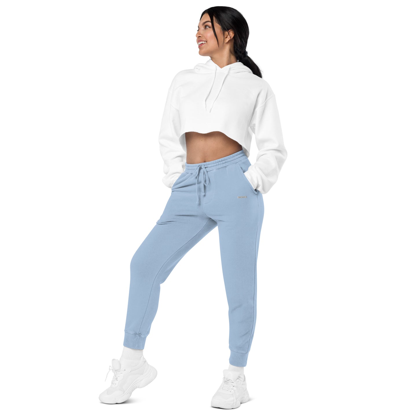 
                  
                    Light Blue Pigment-Dyed Sweatpants | Soft, Comfortable Fit for Relaxed Wear
                  
                