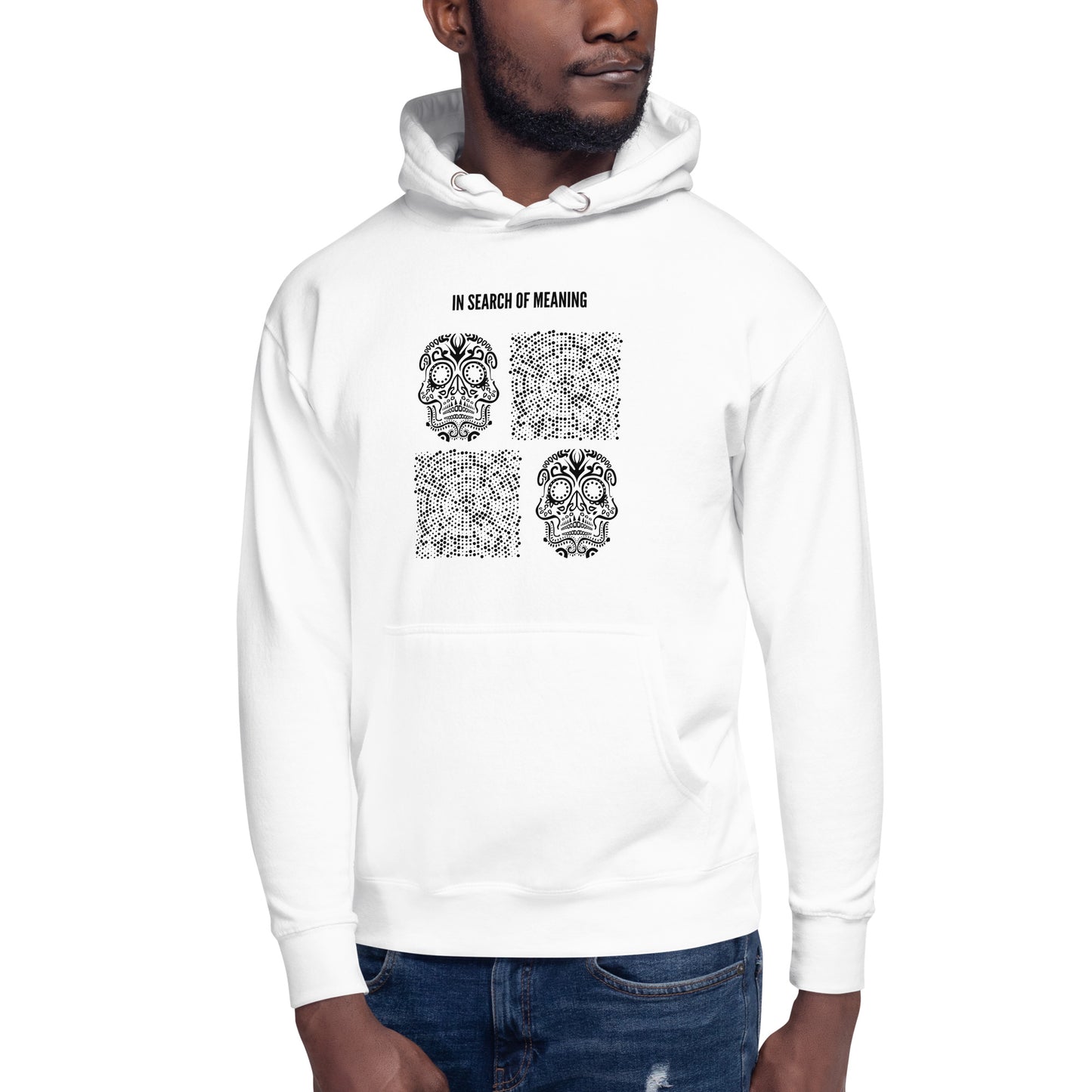 
                  
                    Trendy White Hoodie with Skulls Print | Stylish Streetwear Essential
                  
                