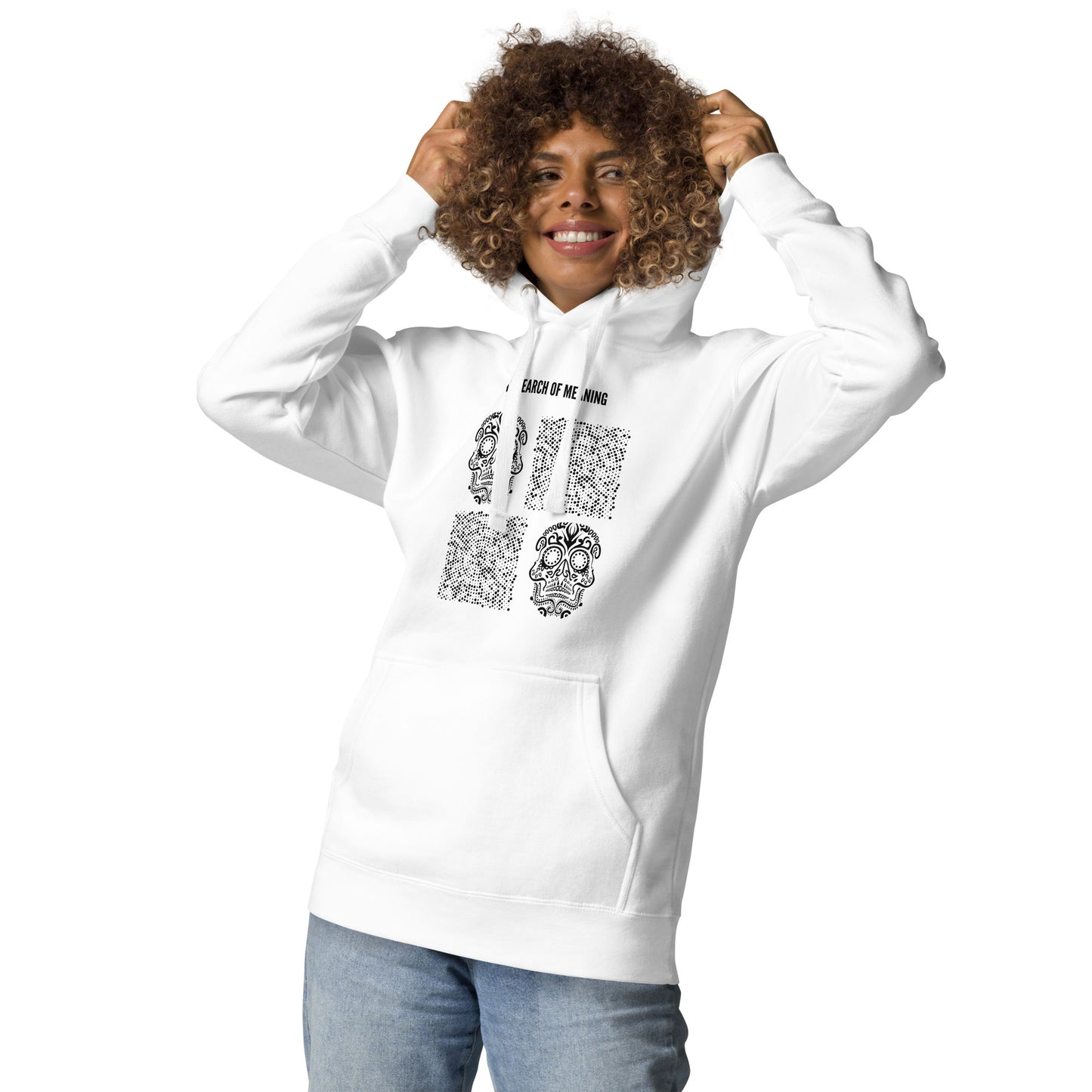 
                  
                    Trendy White Hoodie with Skulls Print | Stylish Streetwear Essential
                  
                