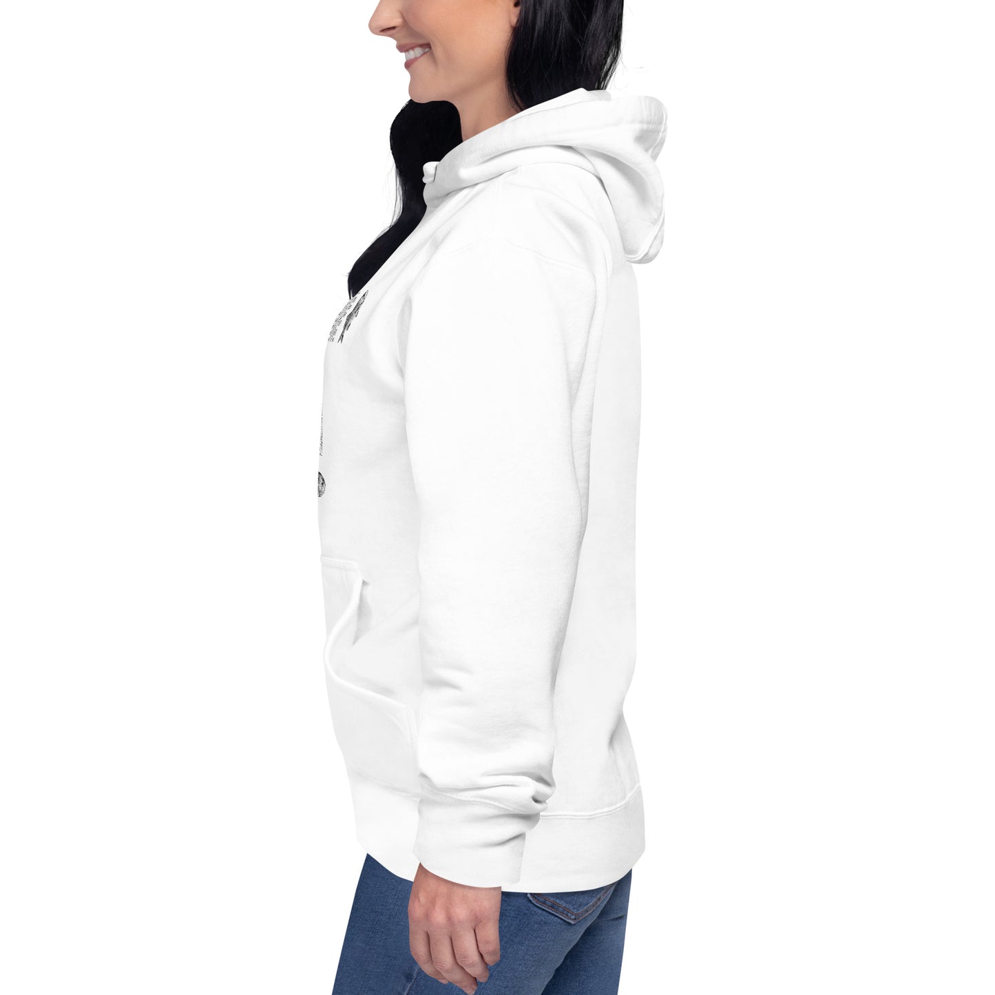 
                  
                    White Unisex Hoodie | Skull, Fish & Shell Print
                  
                