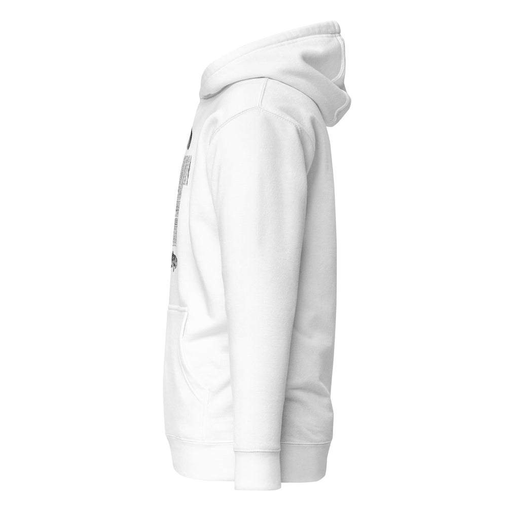 
                  
                    White Unisex Hoodie | Skull, Fish & Shell Print
                  
                