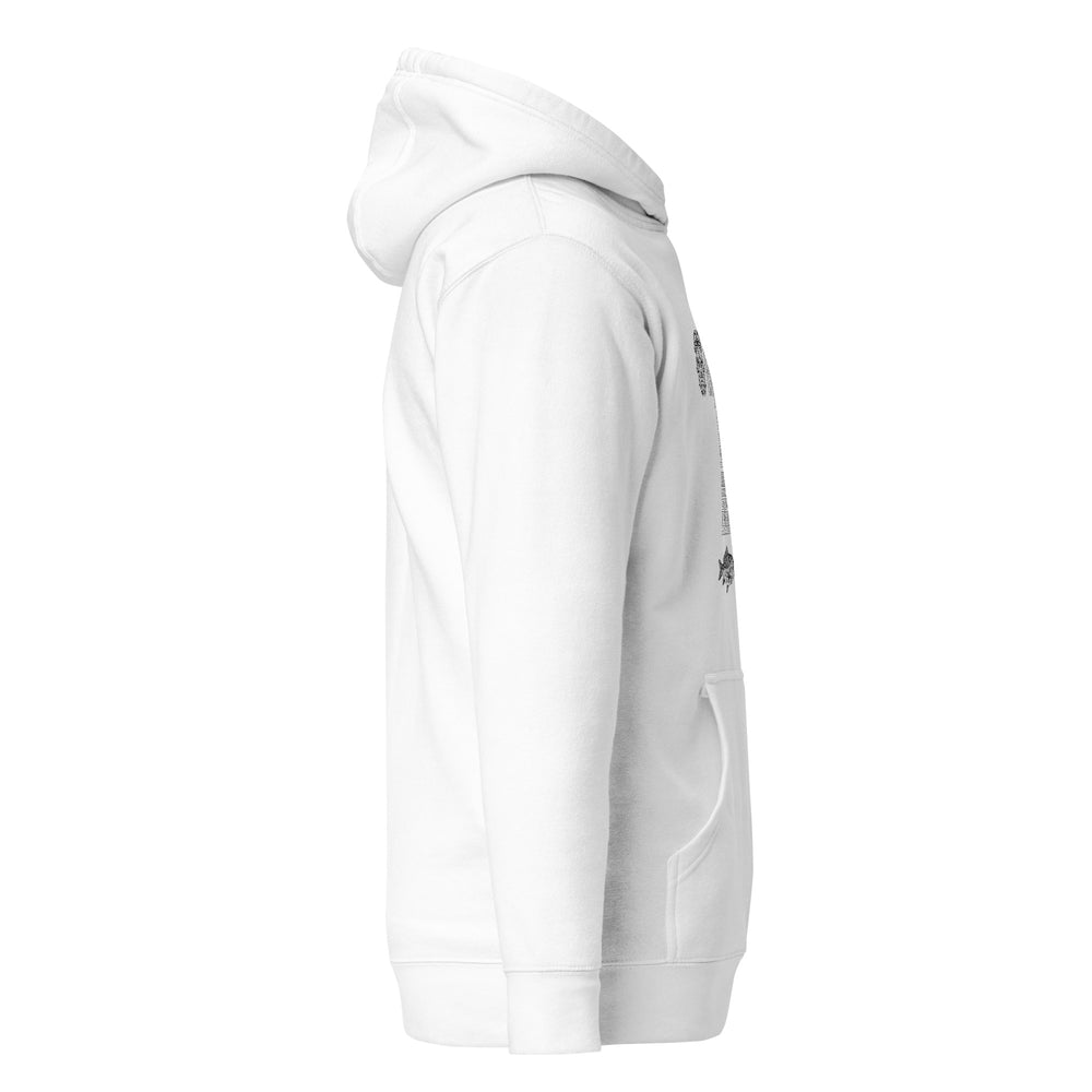 
                  
                    White Unisex Hoodie | Skull, Fish & Shell Print
                  
                