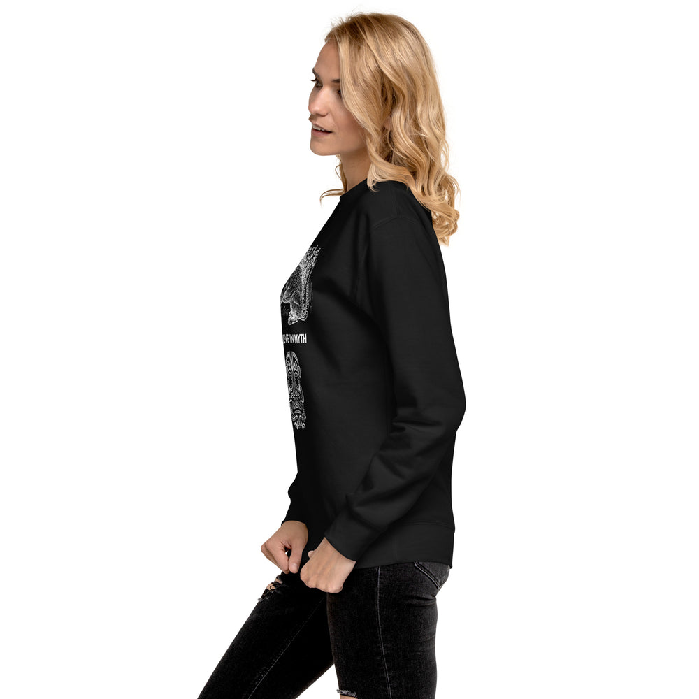 Believe In Myth Premium Black Sweatshirt | Stylish and Inspirational Sweatshirt with Quote