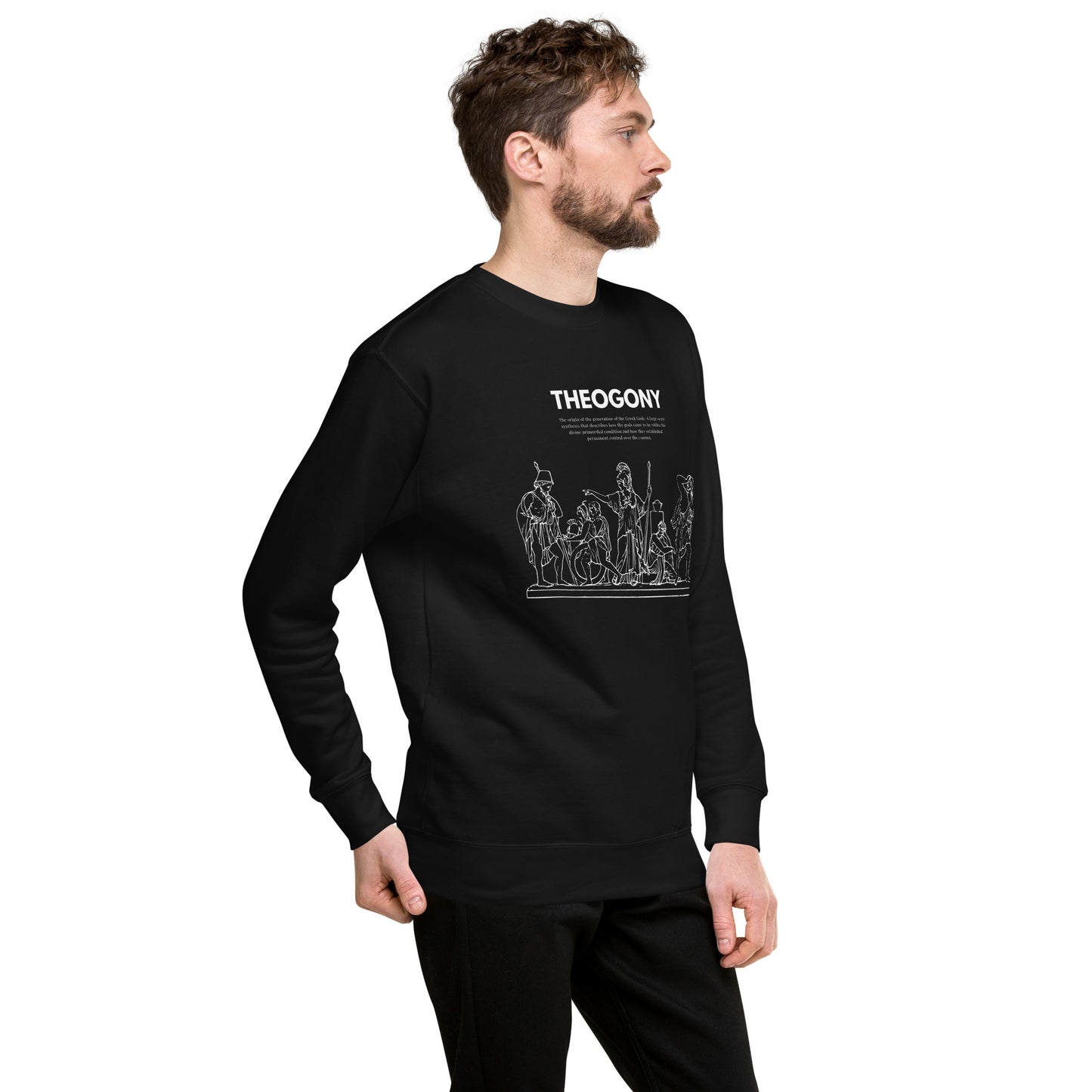 
                  
                    Black Unisex Premium Sweatshirt | Ancient Heroes Print
                  
                