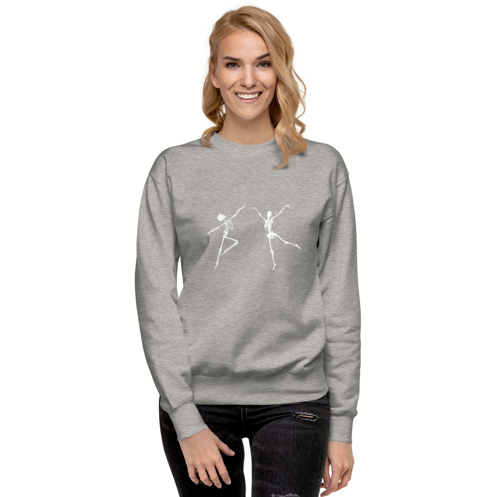 
                  
                    Grey Unisex Premium Sweatshirt | Dancing Skeletons Print
                  
                