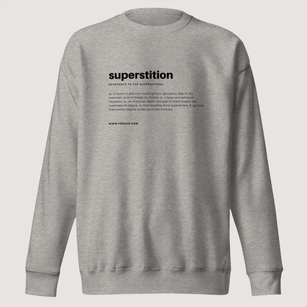 Superstition Grey Sweatshirt | Luxurious Comfort and Stylish Design